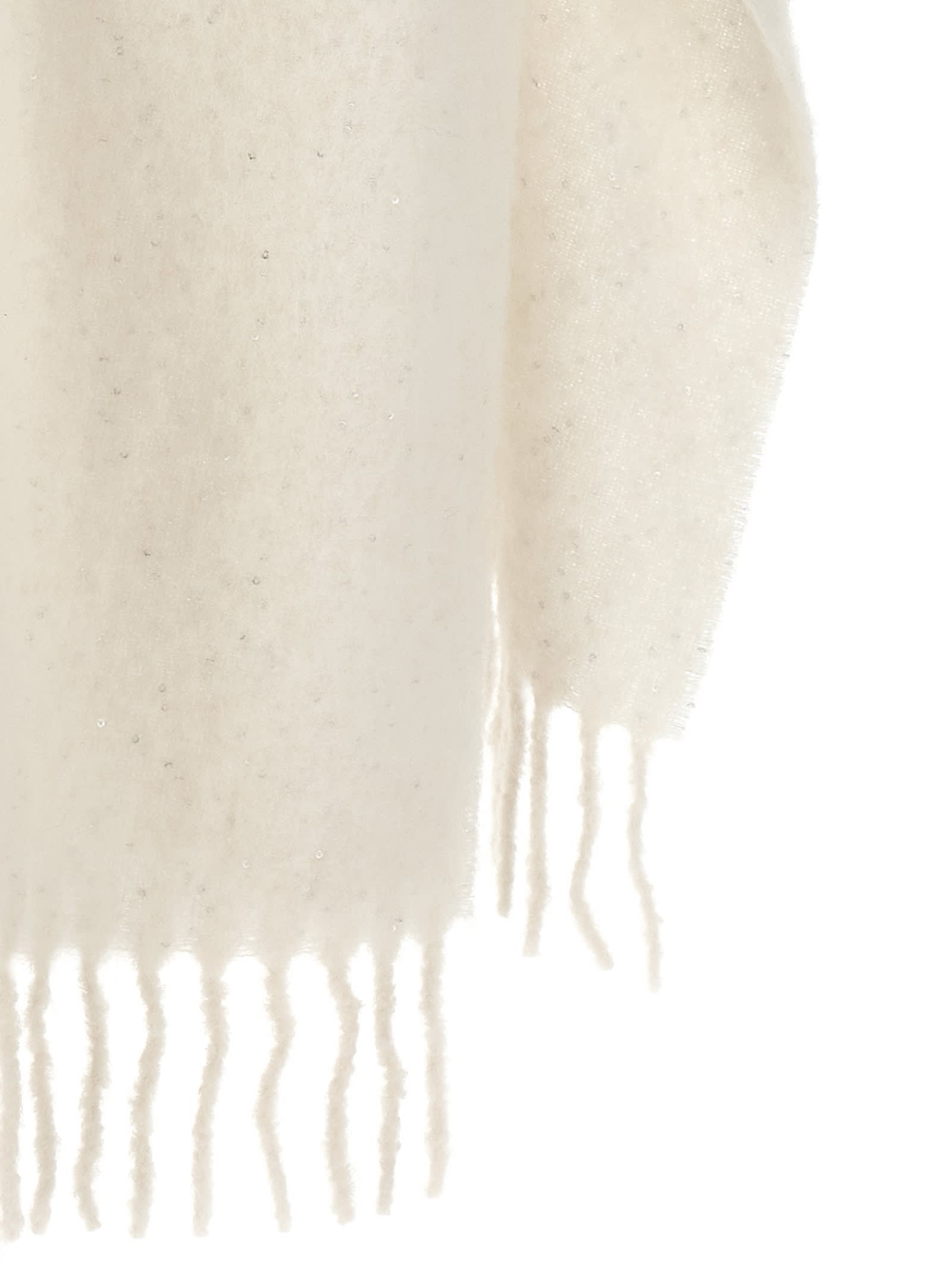 Peserico Circular Gauze Cape In Brown