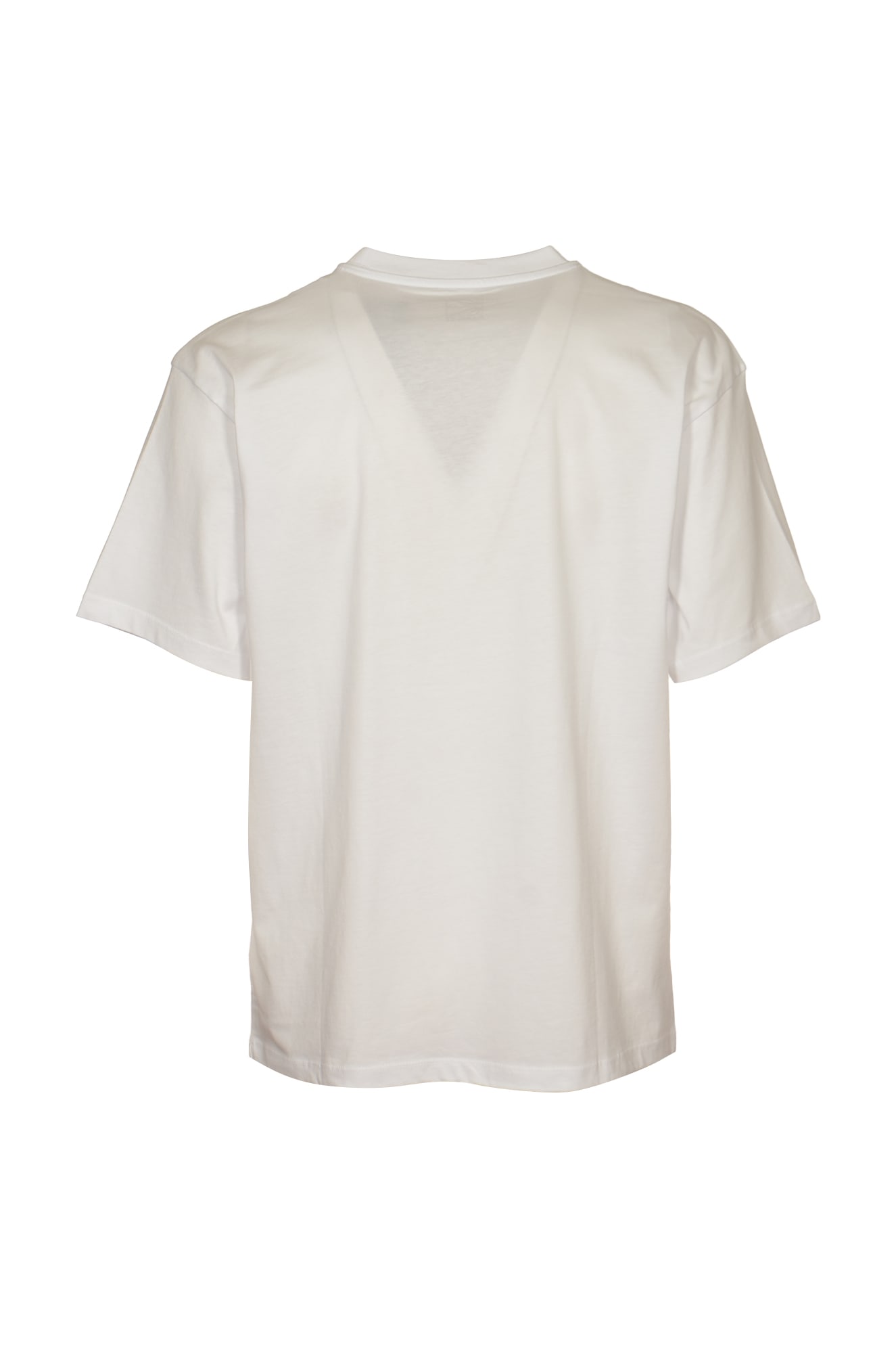 Shop Paccbet Chest Logo Round Neck T-shirt In White