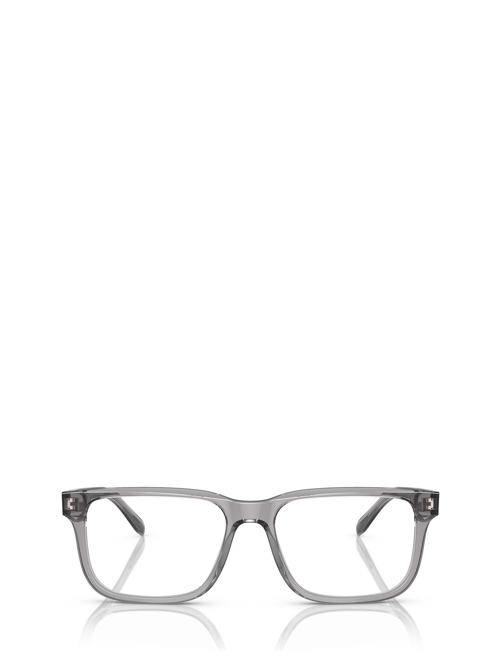 Shop Emporio Armani Ea3218 Shiny Transparent Grey Glasses