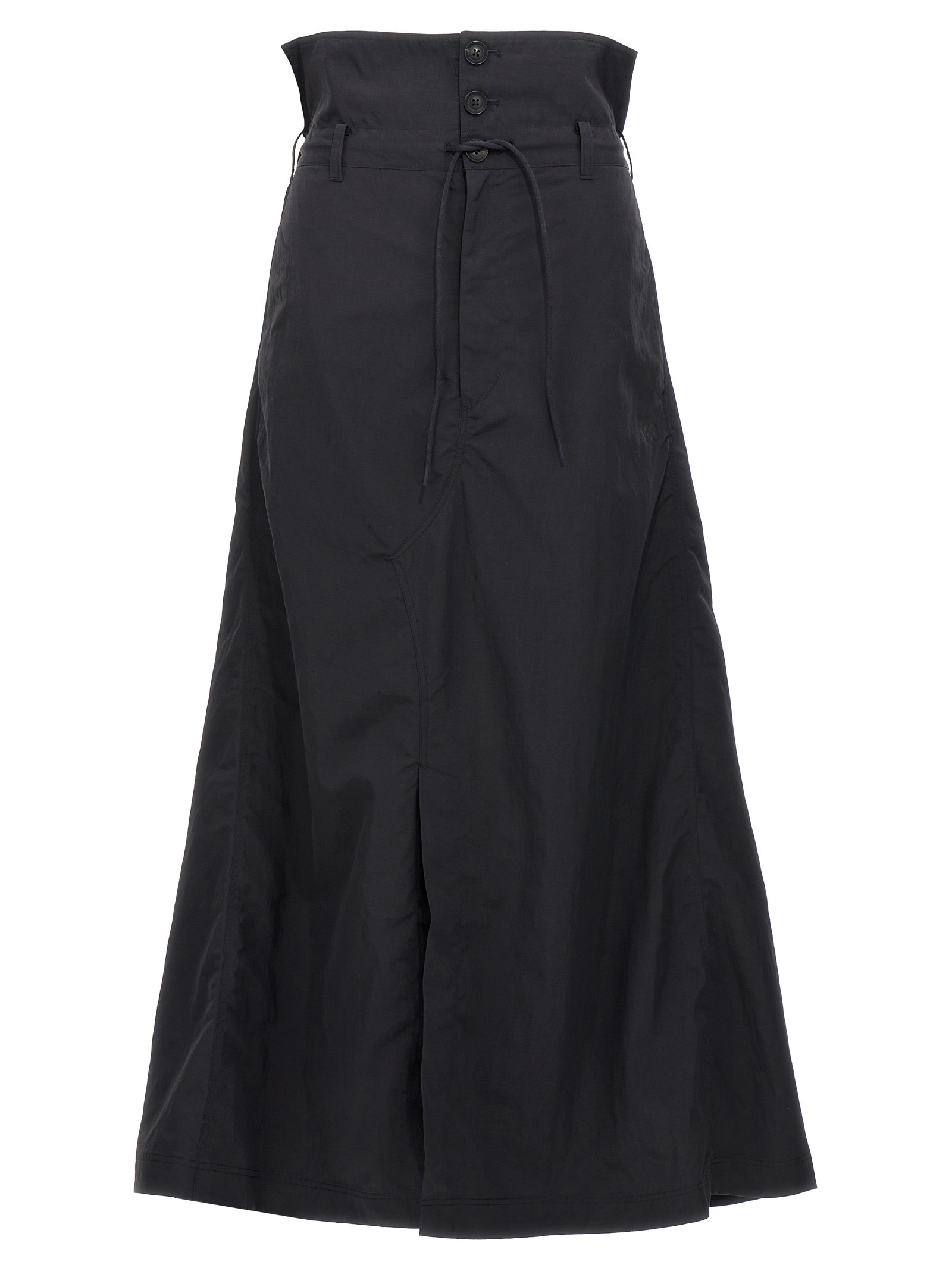 Shop Y-3 Crk Nyl Long Skirt In Black