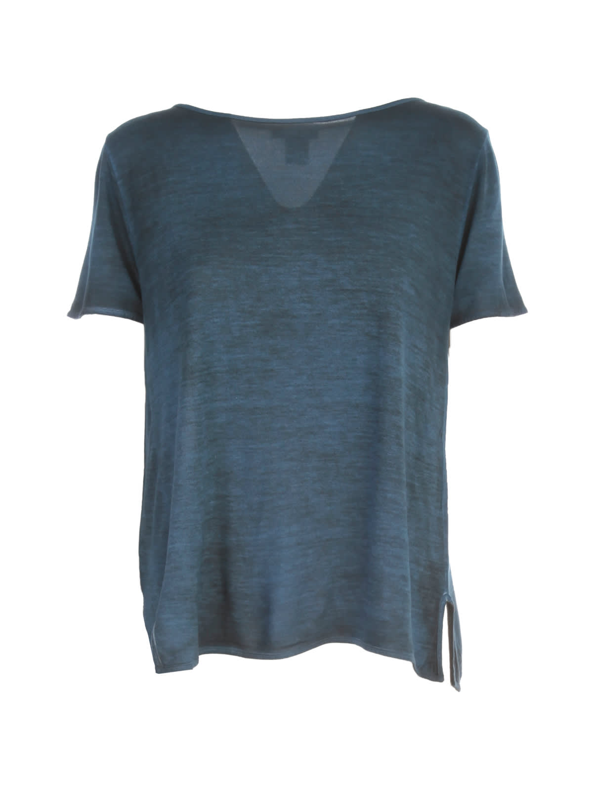 Avant Toi Round Neck Micromodal T-shirt With Slits