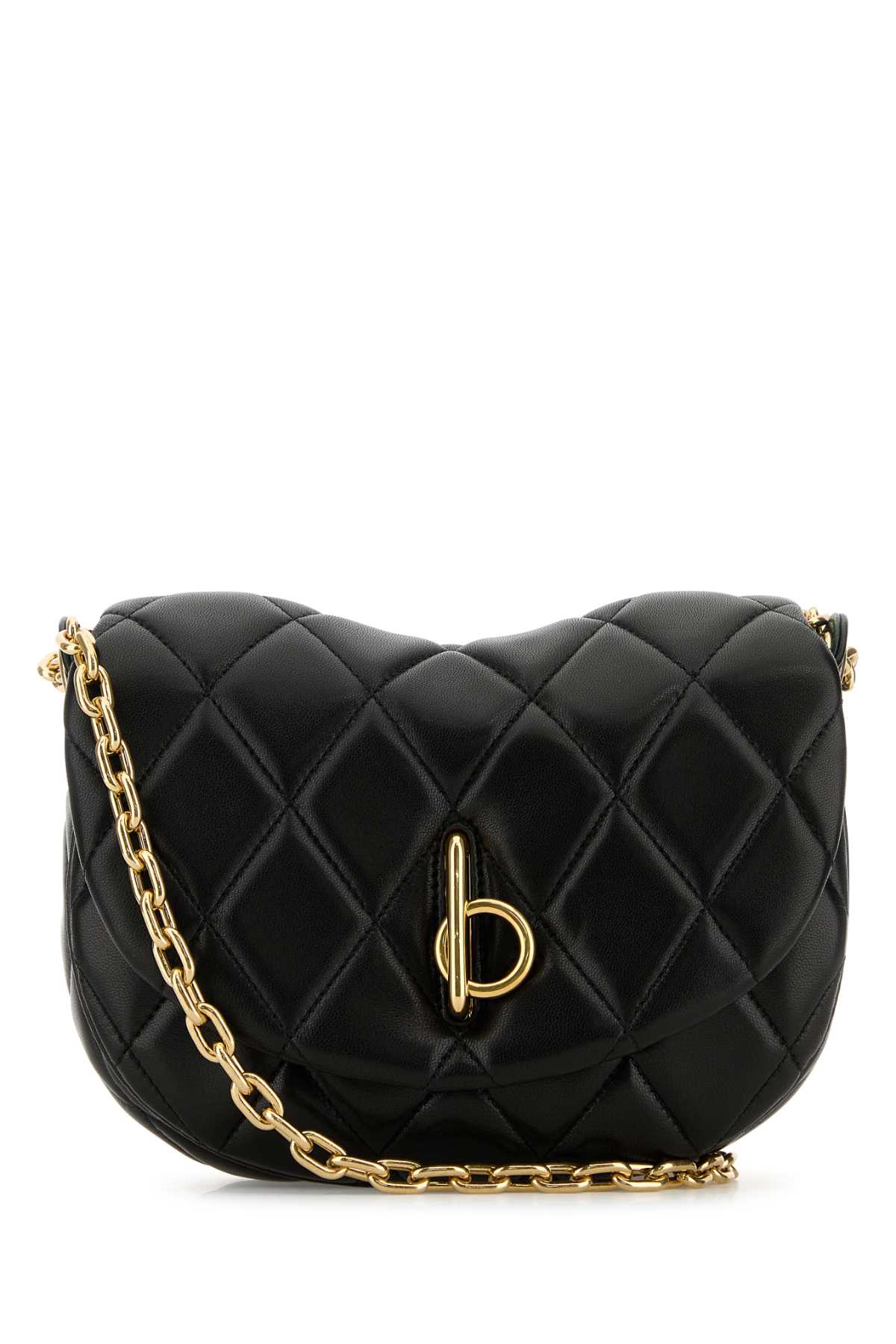 Burberry Black Leather Rocking Horse Shoulder Bag