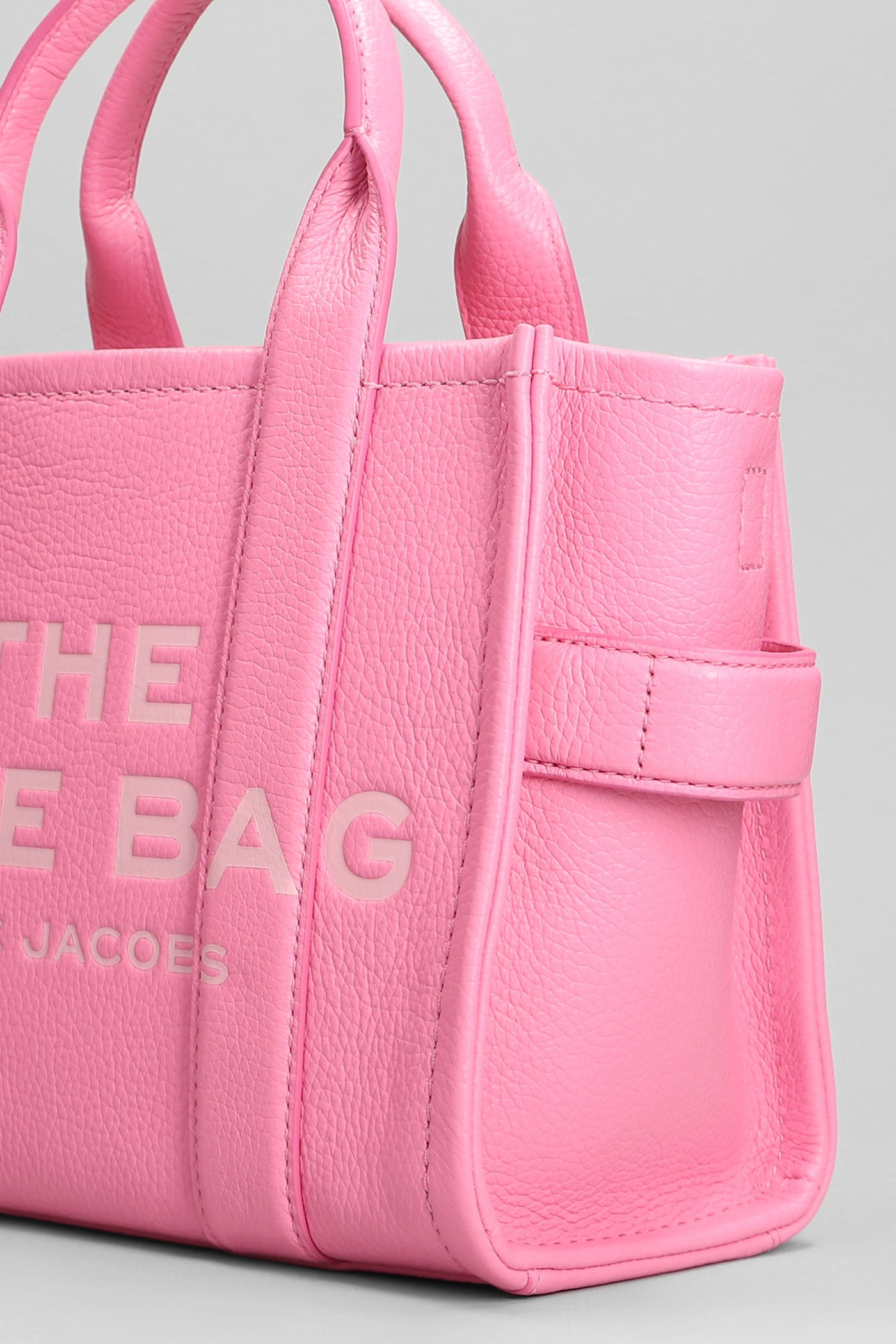 Shop Marc Jacobs The Small Tote Tote In Rose-pink Leather