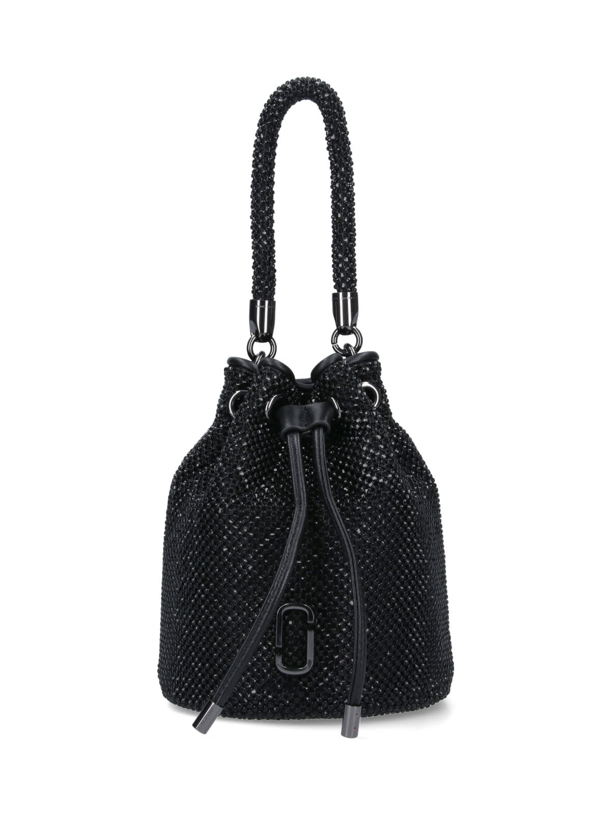 Shop Marc Jacobs Logo Mini Bucket Bag In Black