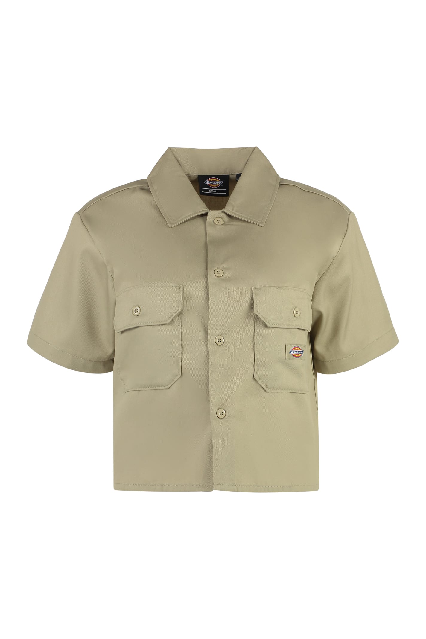 Dickies Short Sleeve Cotton Shirt In Khaki