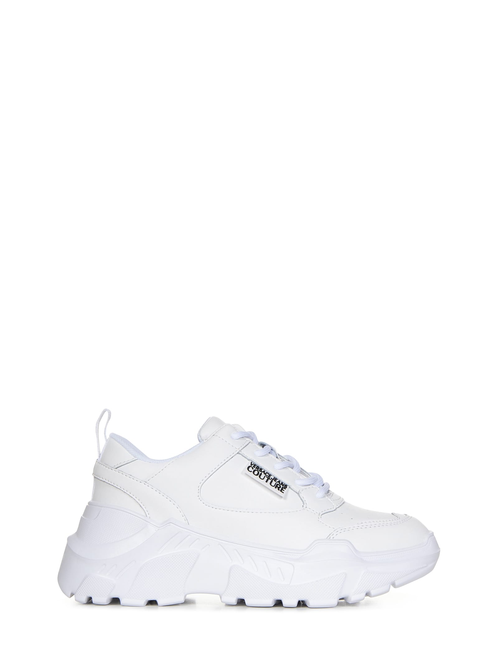Versace Jeans Couture White Speedtrack Sneakers In White