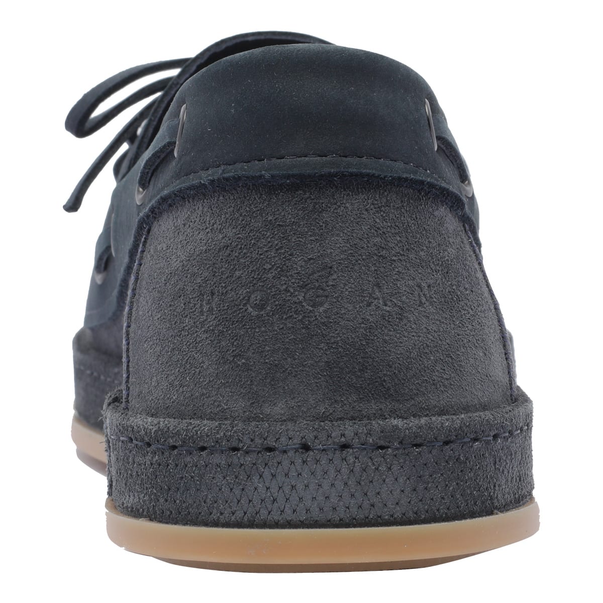 Hogan Leather Boat Moccasin In Blue
