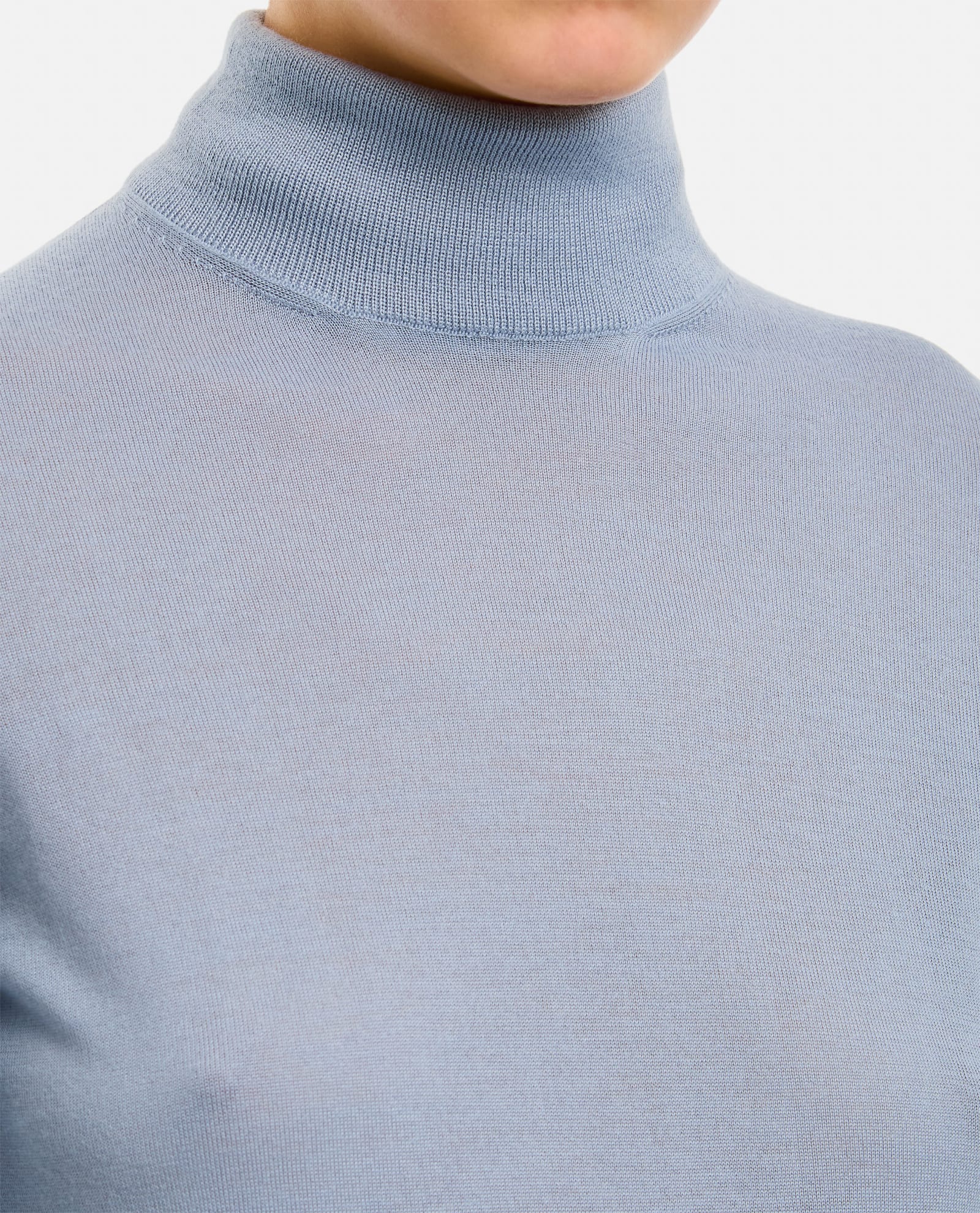 Polo Ralph Lauren Cashmere Turtleneck Sweater In Clear Blue