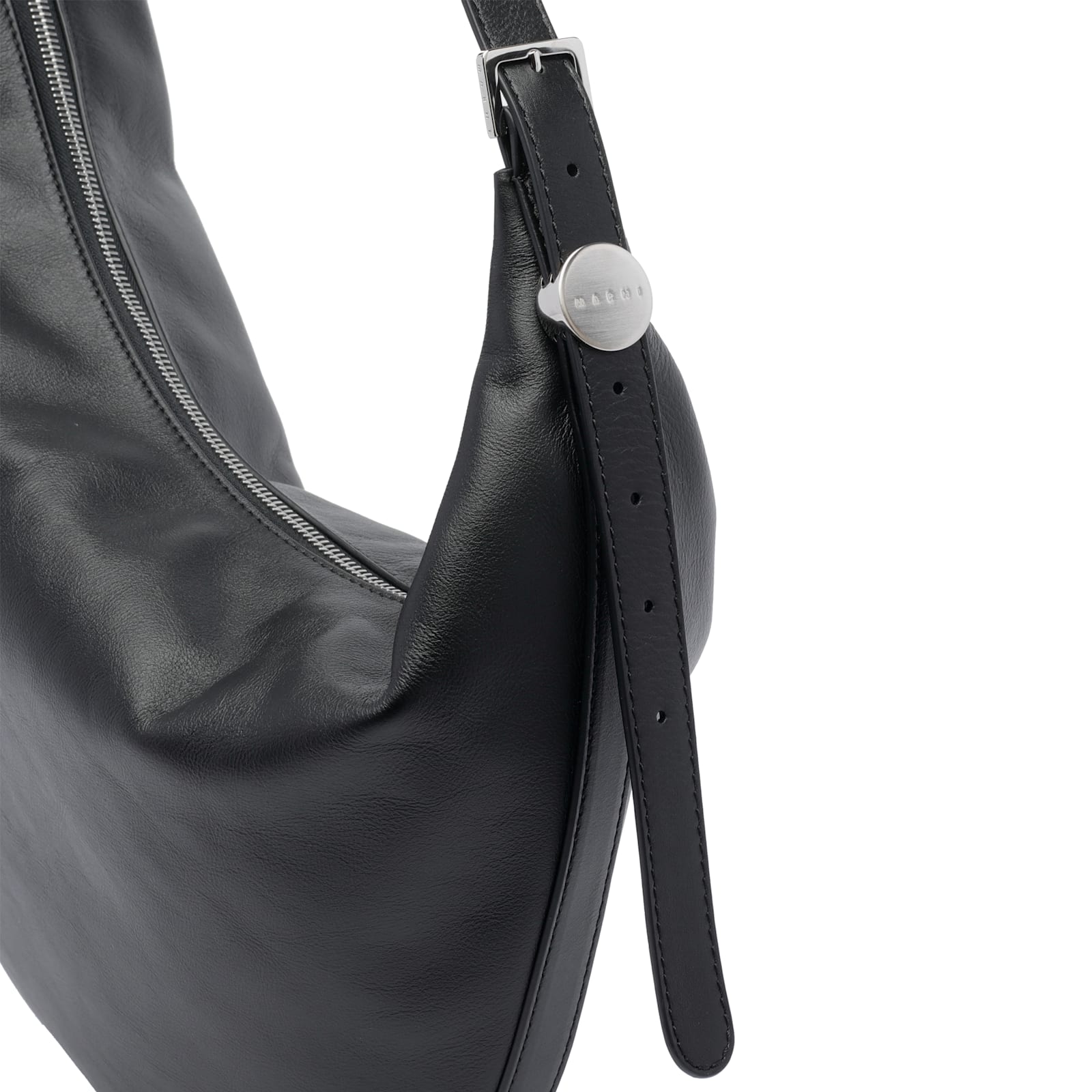 Marni Small Bag With Smooth Finish And Adjustable Strap In Black