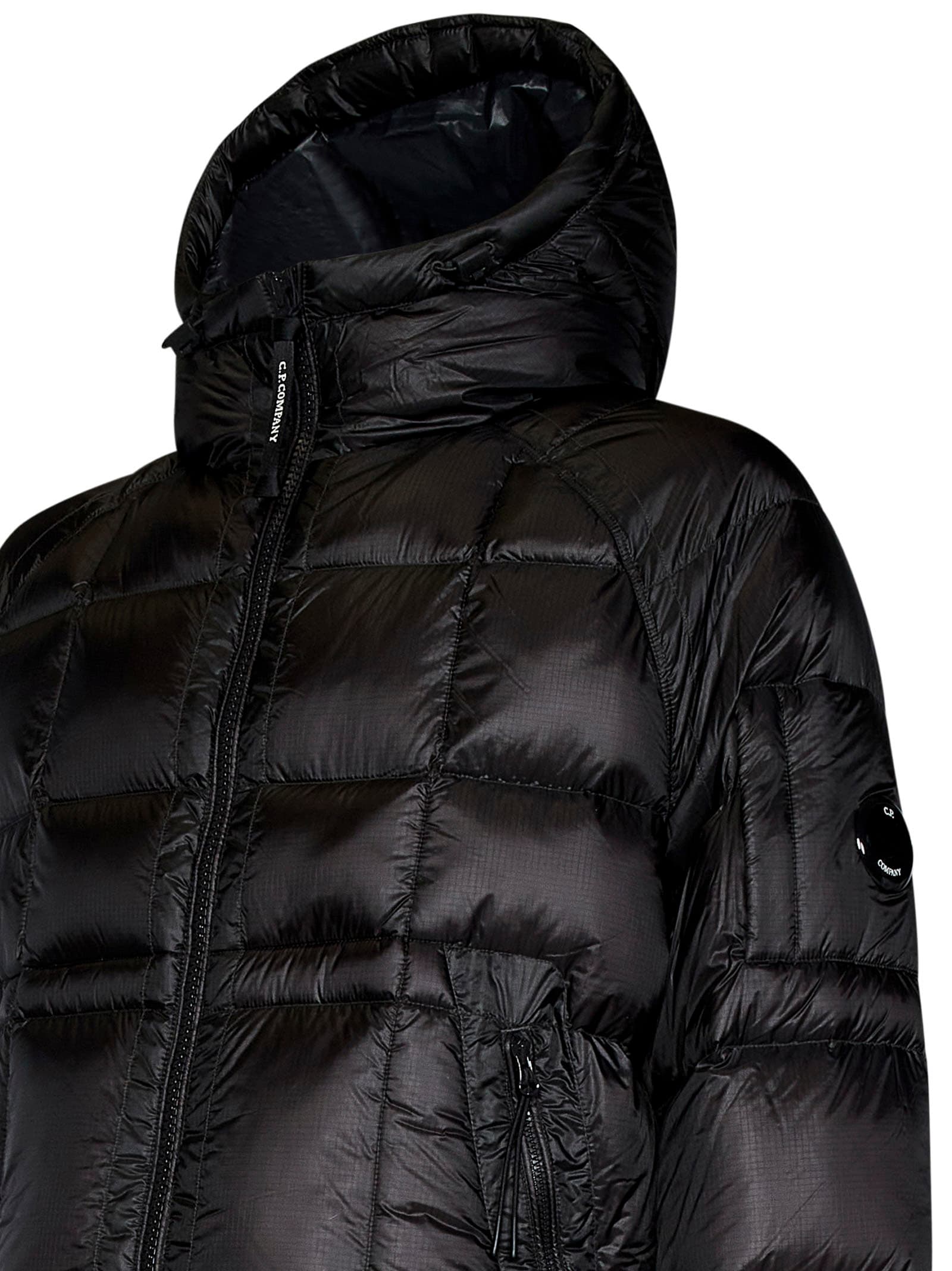 Shop C.p. Company D.d. Shell Down Jacket In Black