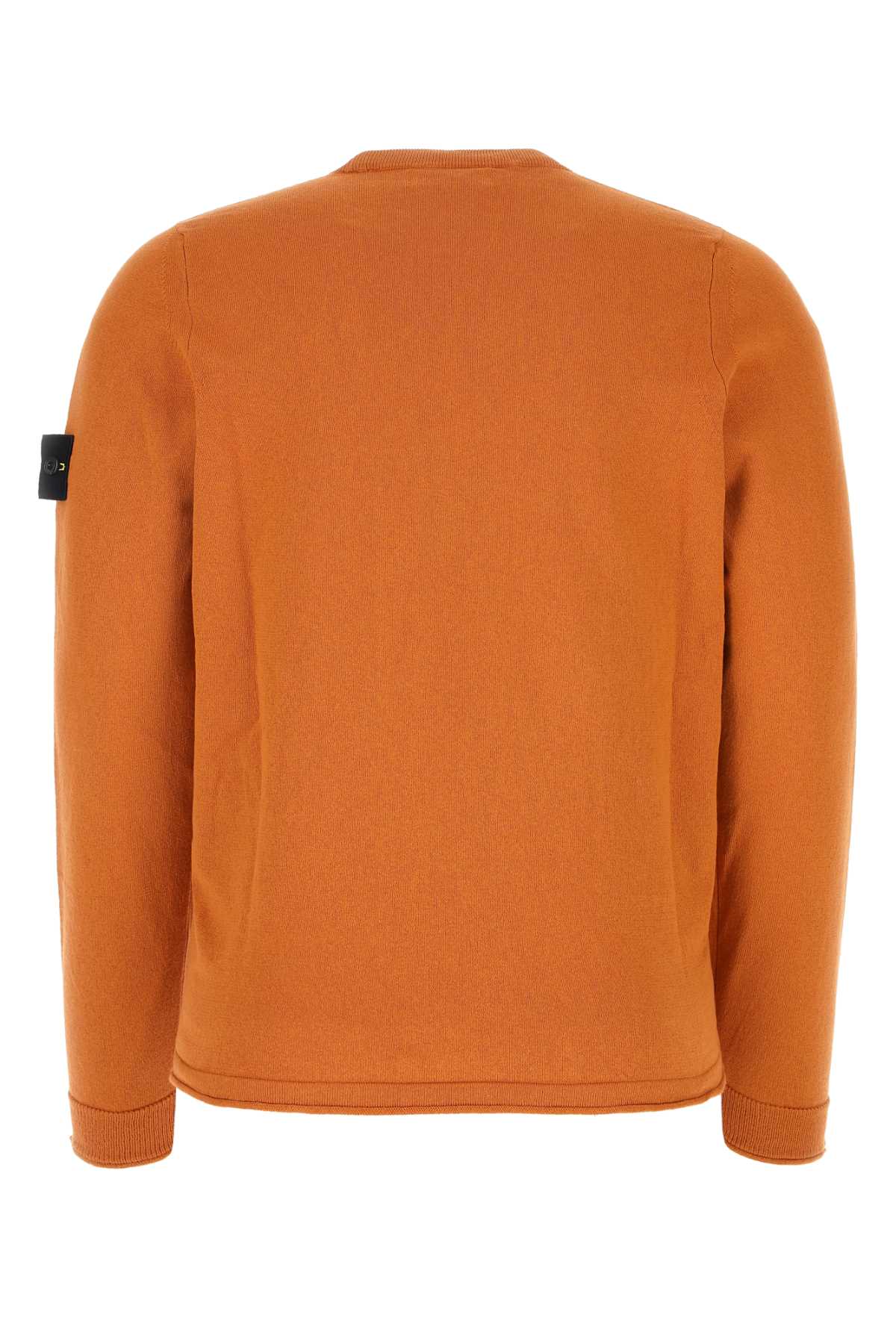 Shop Stone Island Orange Cotton Blend Sweater In V0073