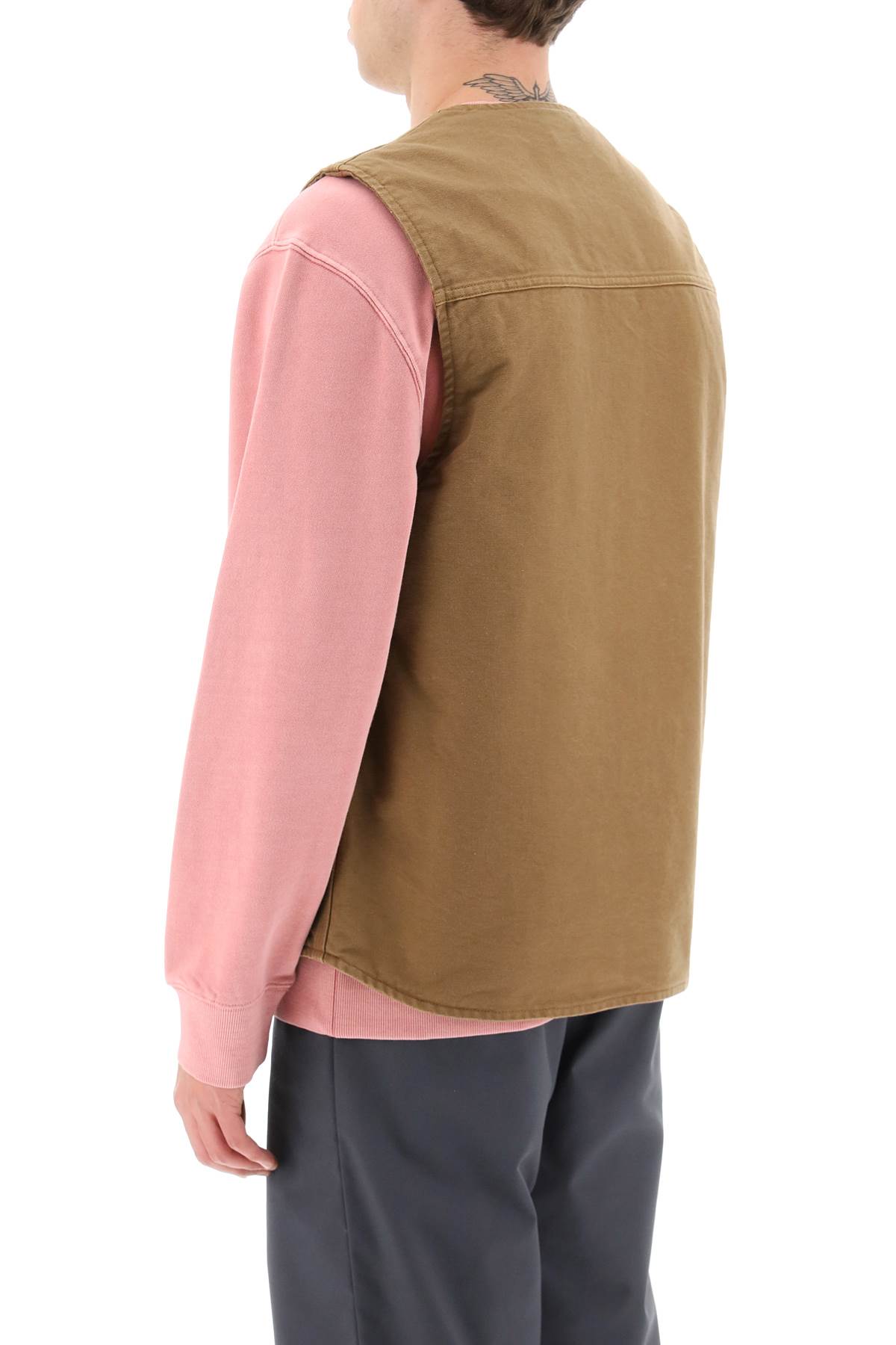 Shop Carhartt Arbor Cotton Canvas Vest In Hamilton Brown (brown)