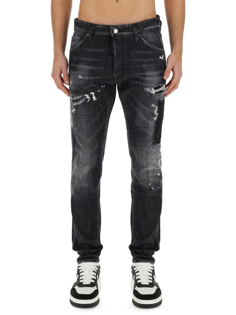 Shop Dsquared2 Jeans In Denim In Black