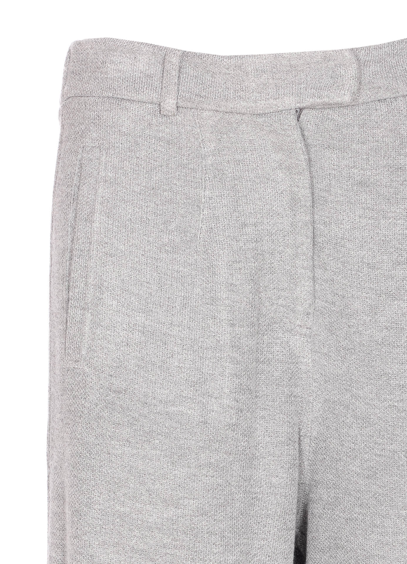 Brunello Cucinelli Women Sparkling Piquet Trousers In Gray
