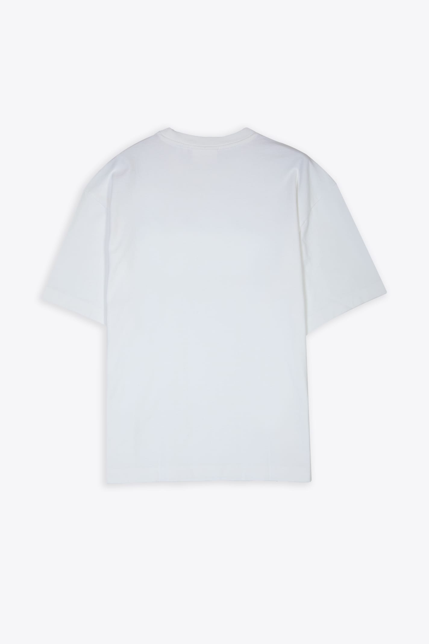 Shop Axel Arigato Essential T-shirt White T-shirt With Italic Logo Print - Essential T-shirt In Bianco