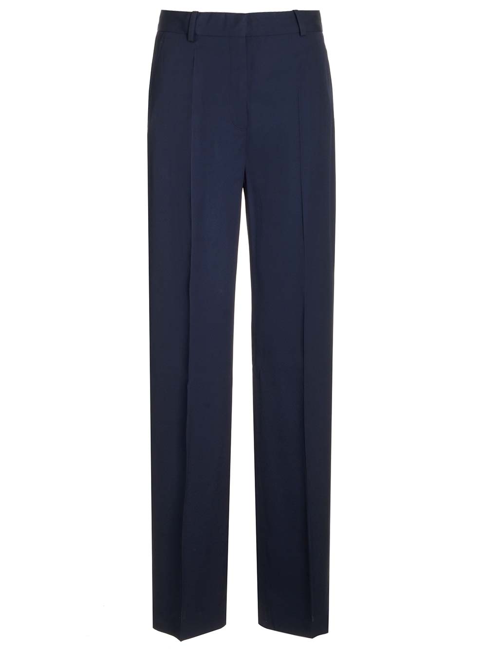 Shop Stella Mccartney Straight Trousers In Ink (blue)