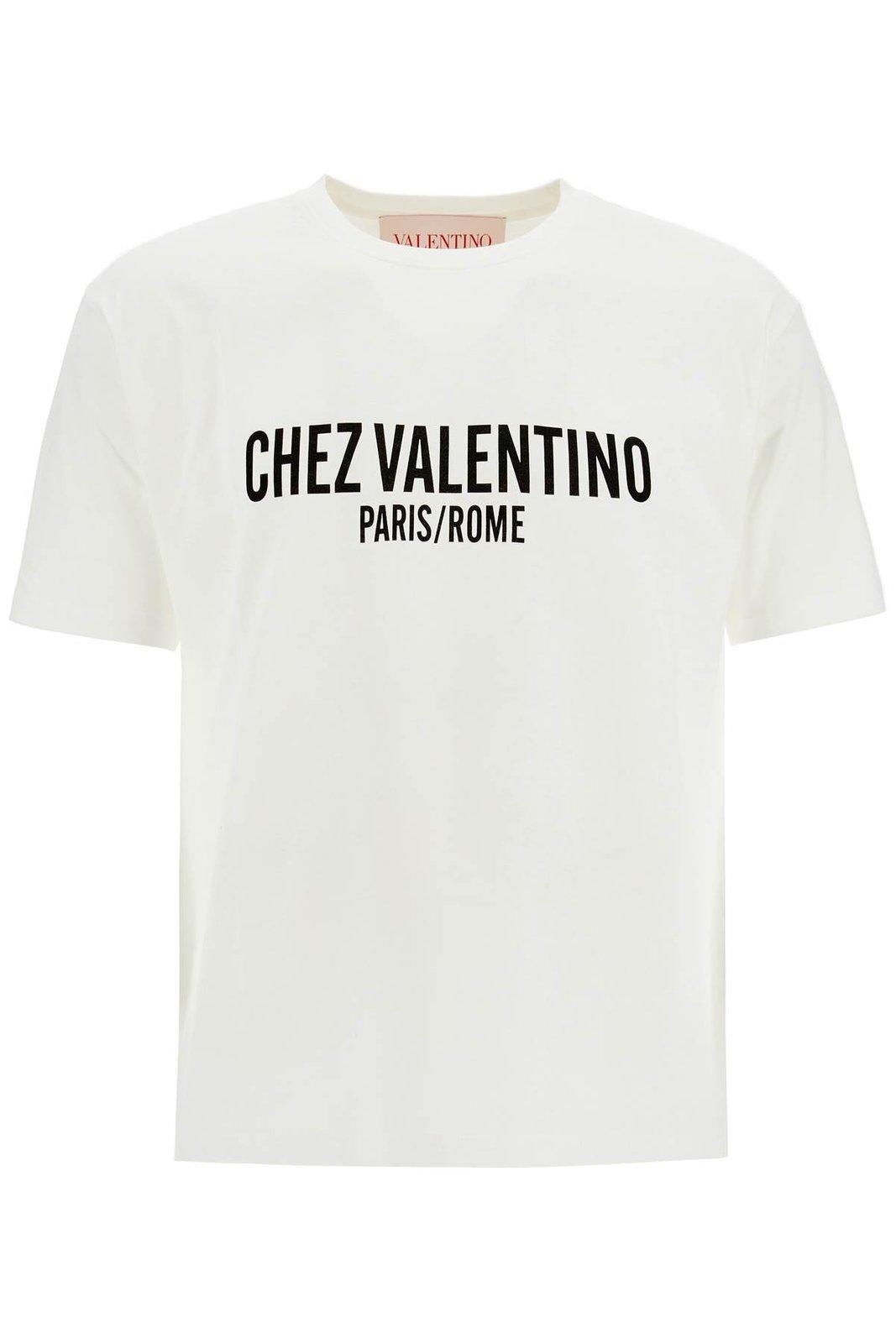 Chez -printed Crewneck T-shirt