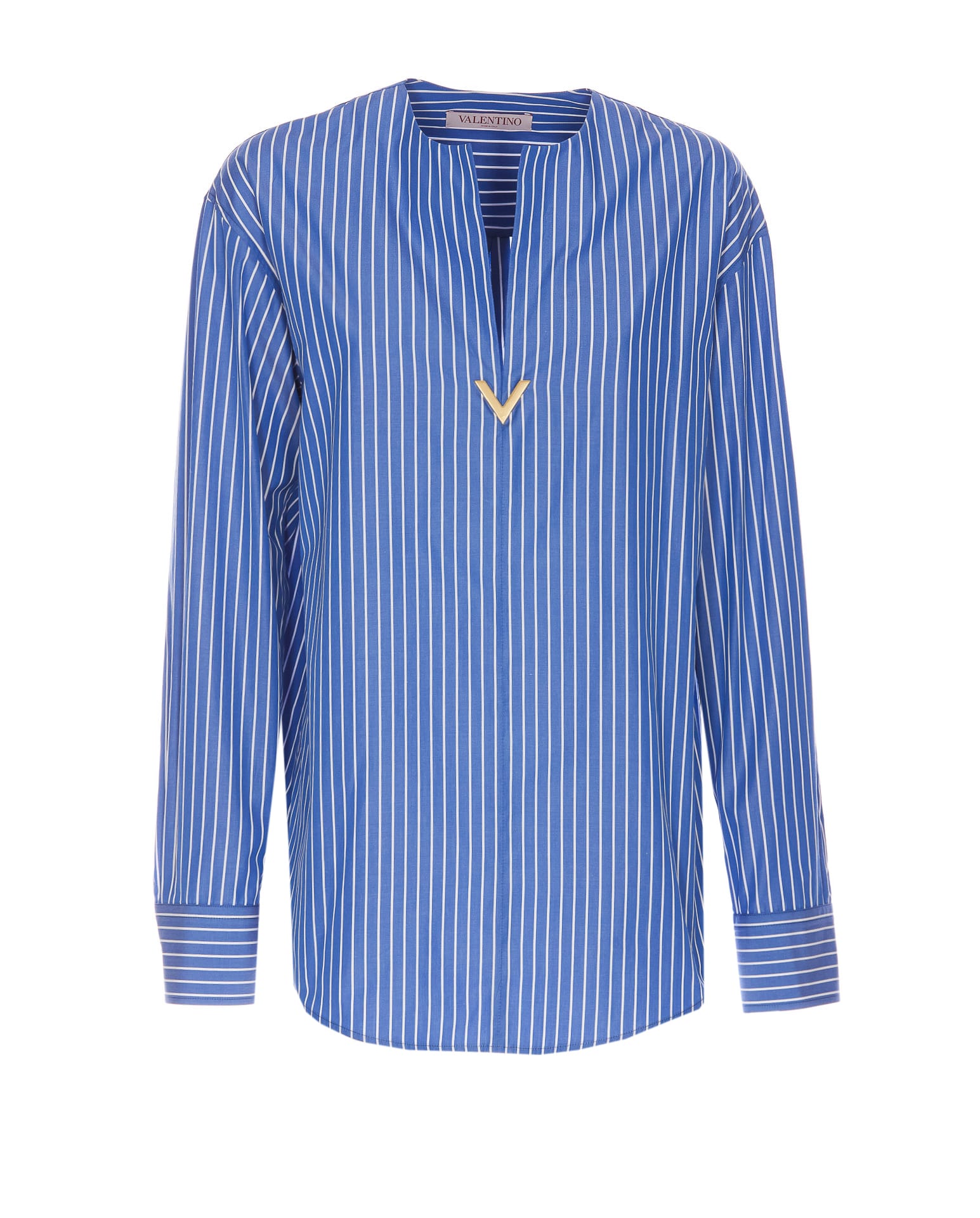 Shop Valentino Contrails Top In Blue