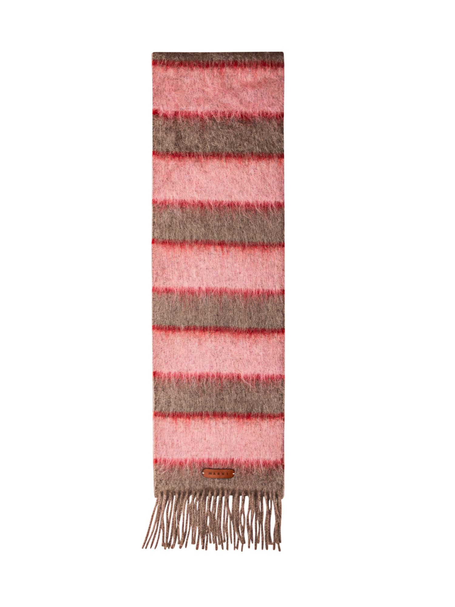 Shop Marni Wool Scarf In Quartz