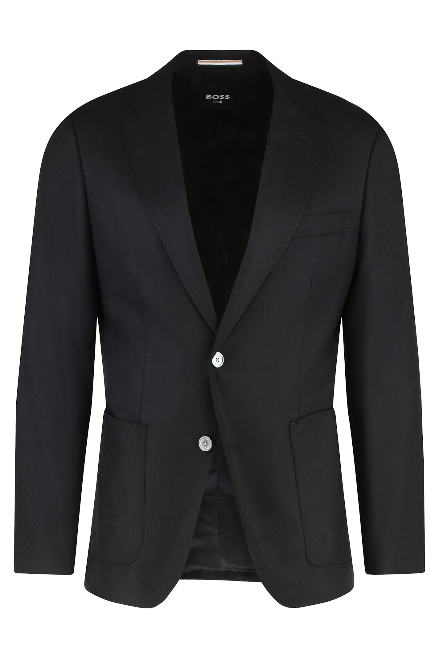 Hugo Boss Boss Single-breasted Two-button Jacket In Black