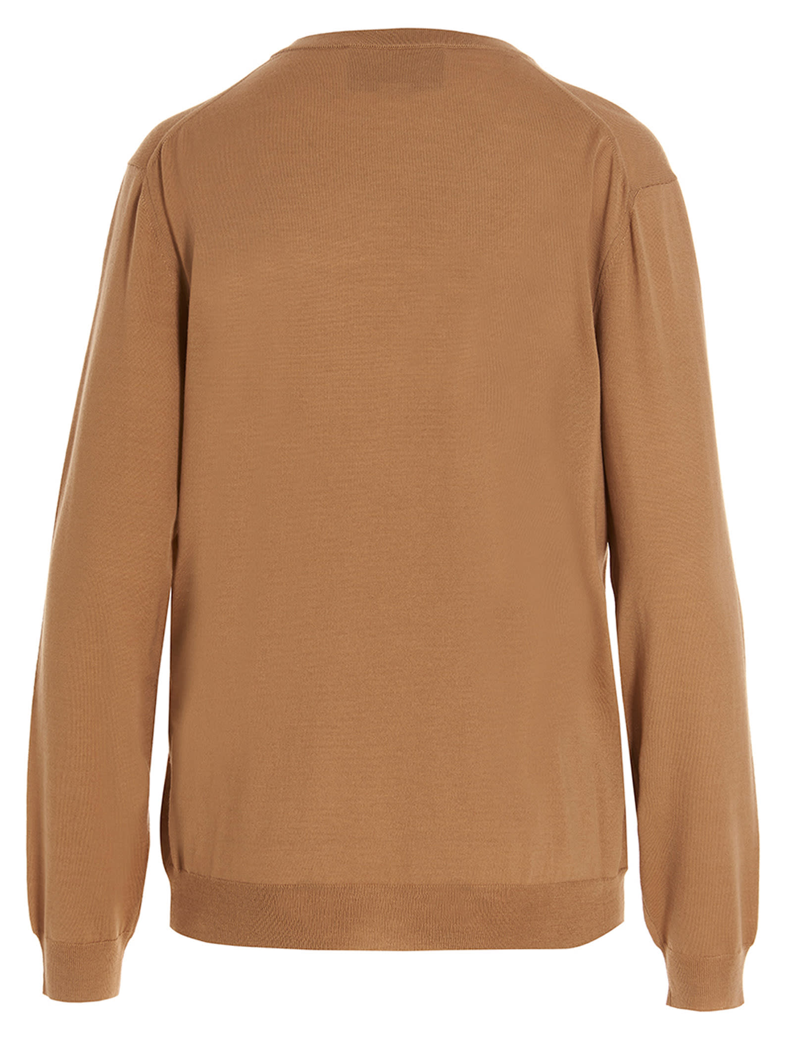 Shop Gucci Logo Sweater In Beige