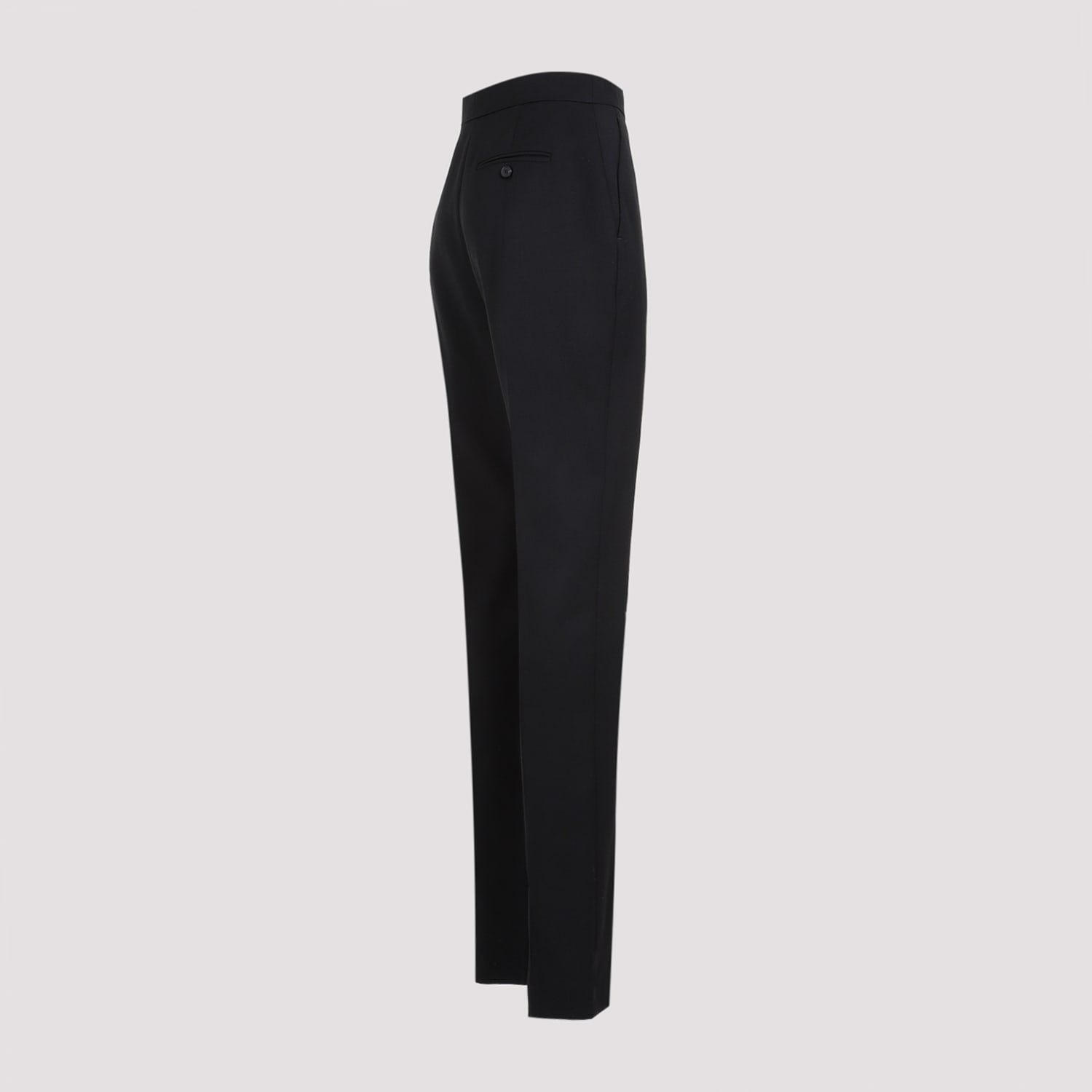 Shop Alexander Mcqueen Wool Pants In Black