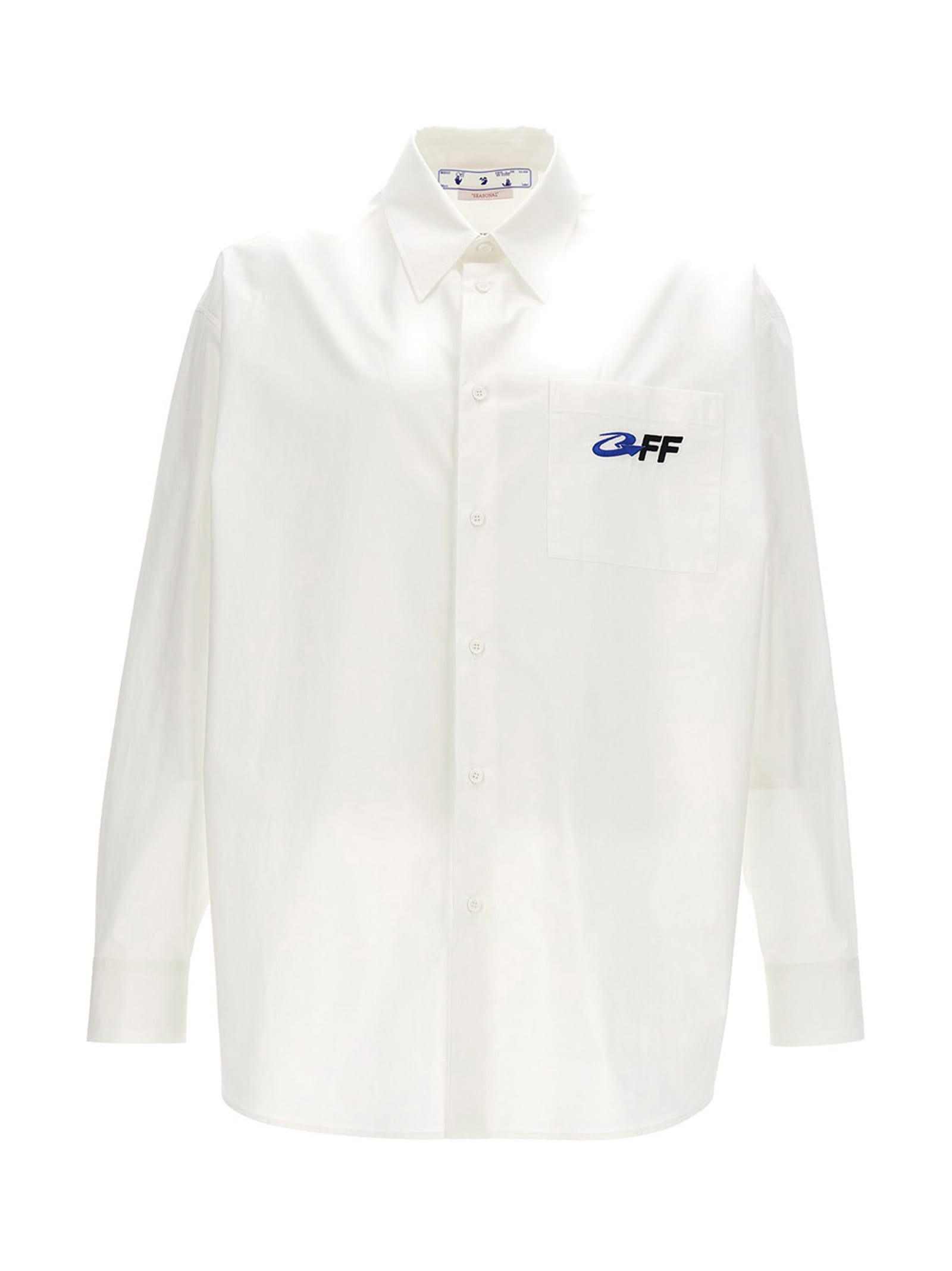 Shop Off-white Overshirt Exact Opposite In White