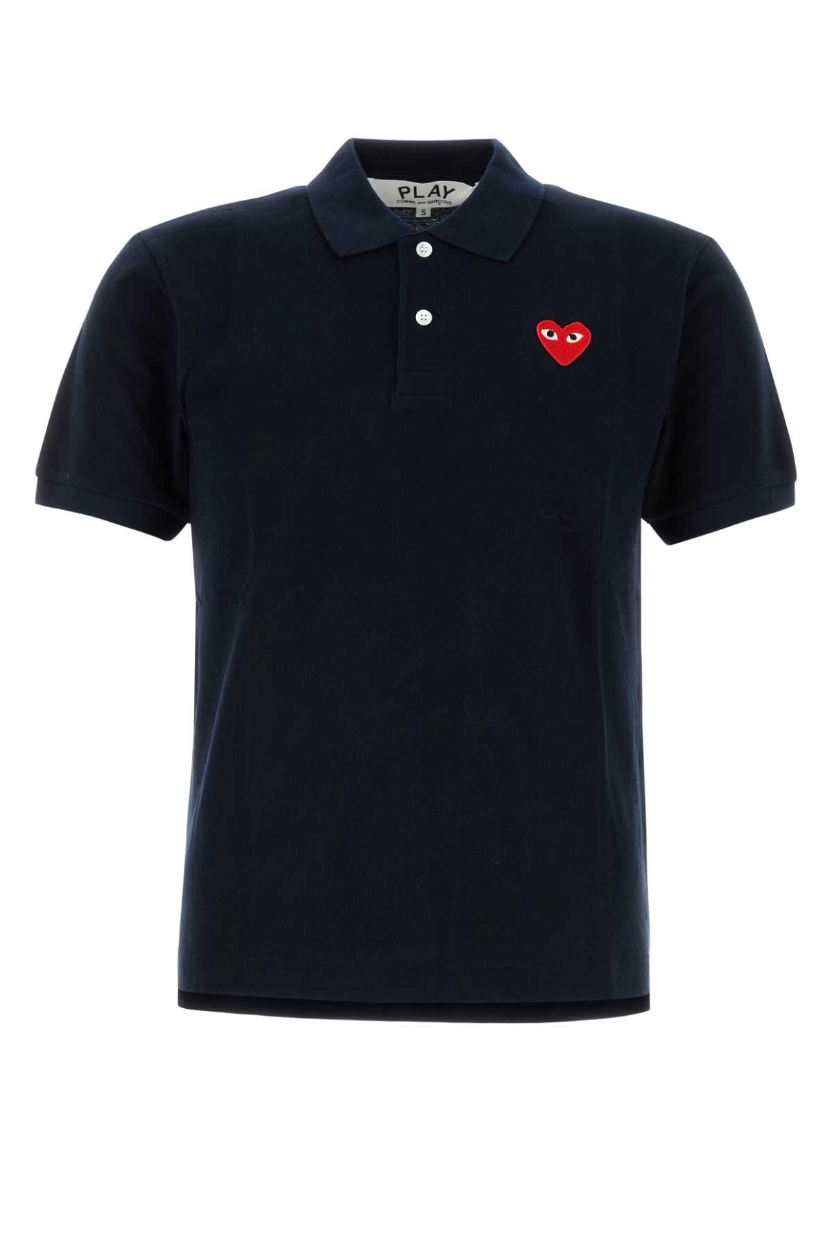 Comme des Garçons Play Midnight Blue Piquet Polo Shirt