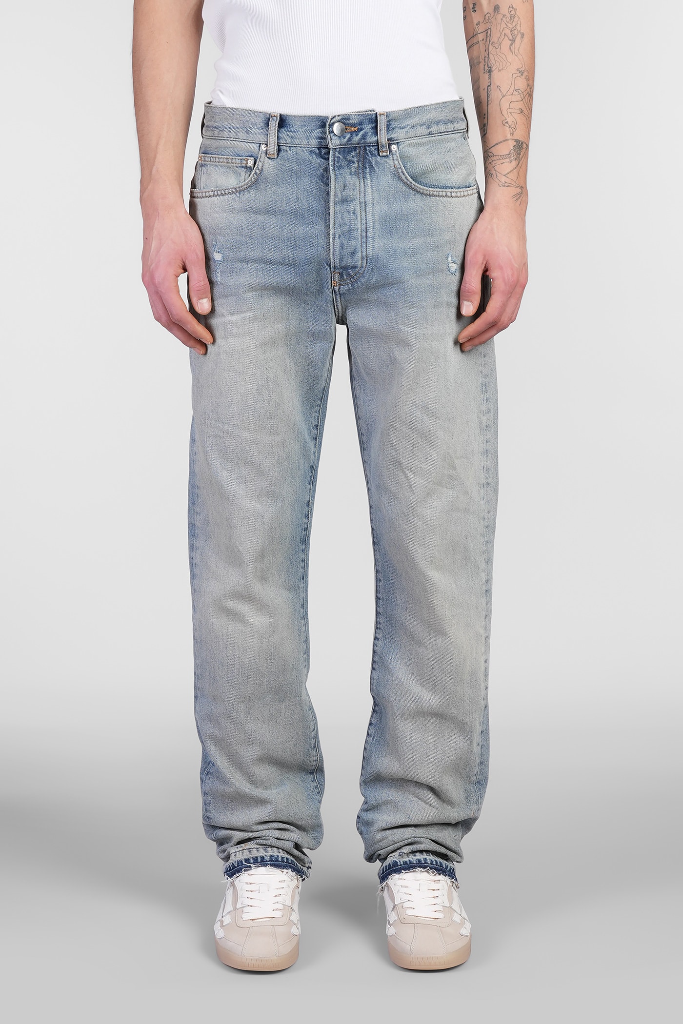 Amiri Jeans In Blue Denim In Antique Indigo