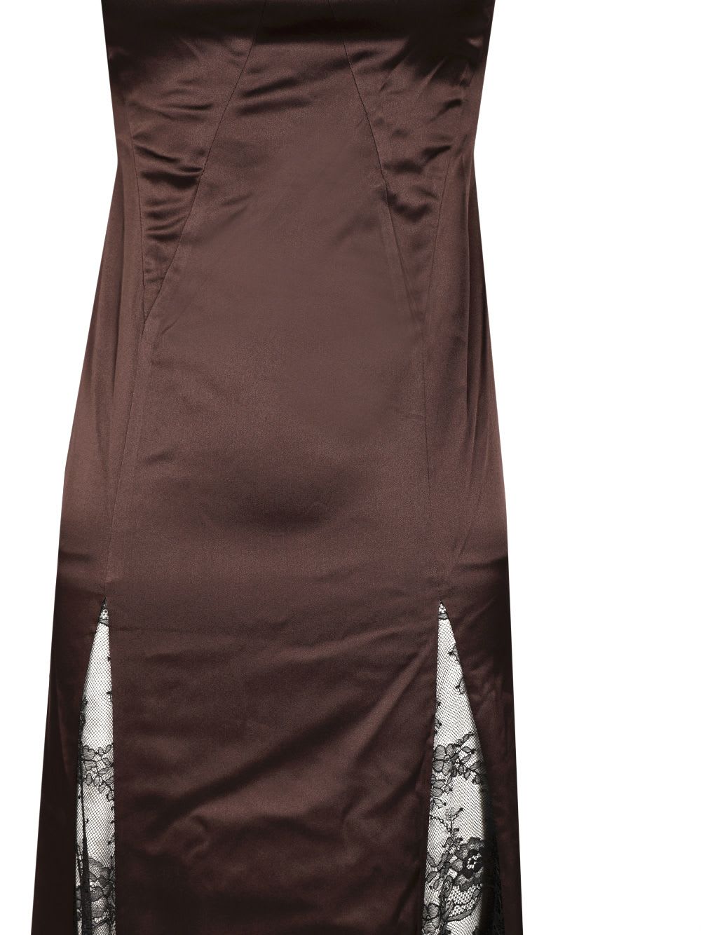Staud Trinity Silk Dress Dresses Light Blue In Brown