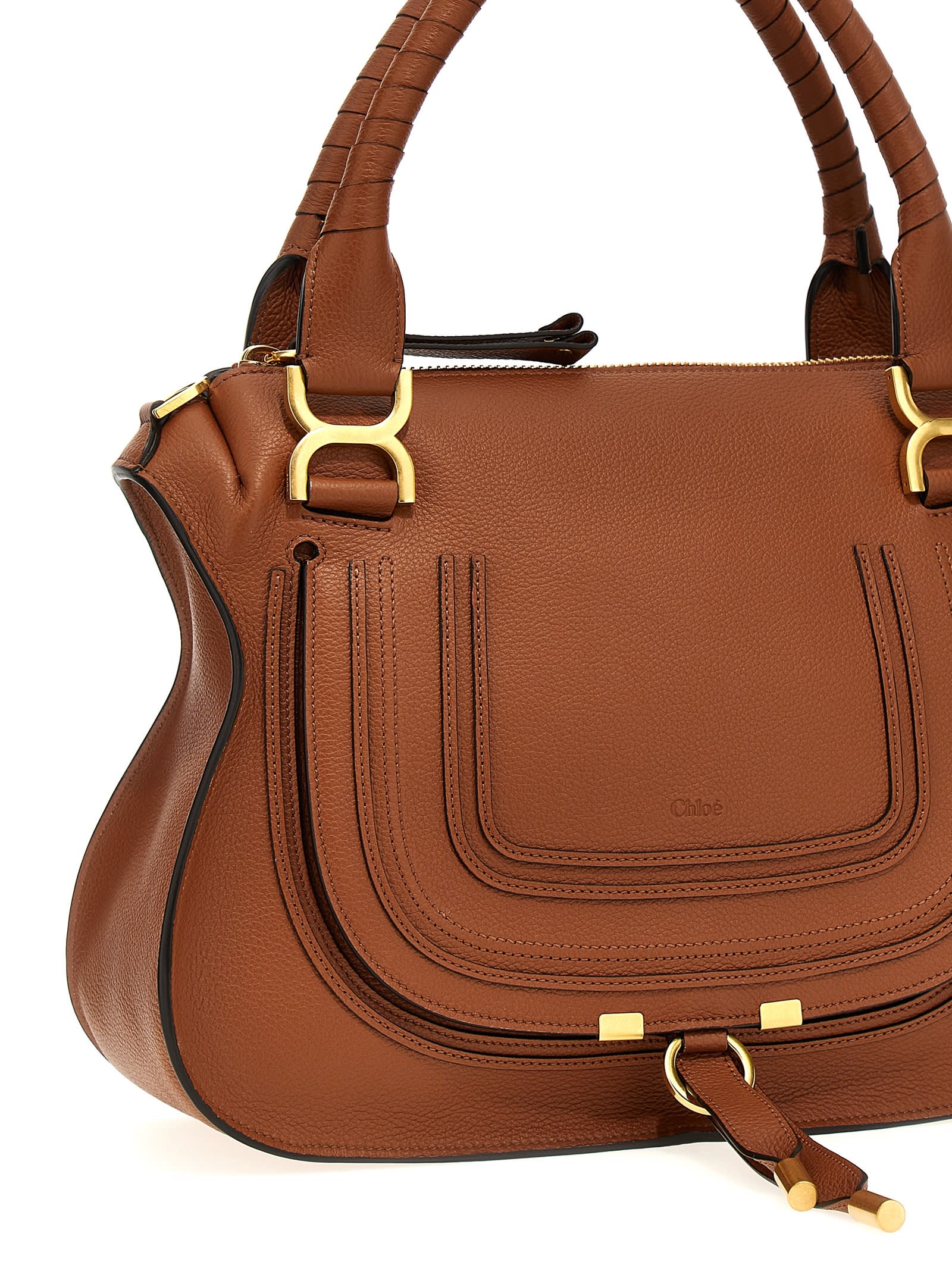 Shop Chloé Marcie Crossbody Bag In Brown