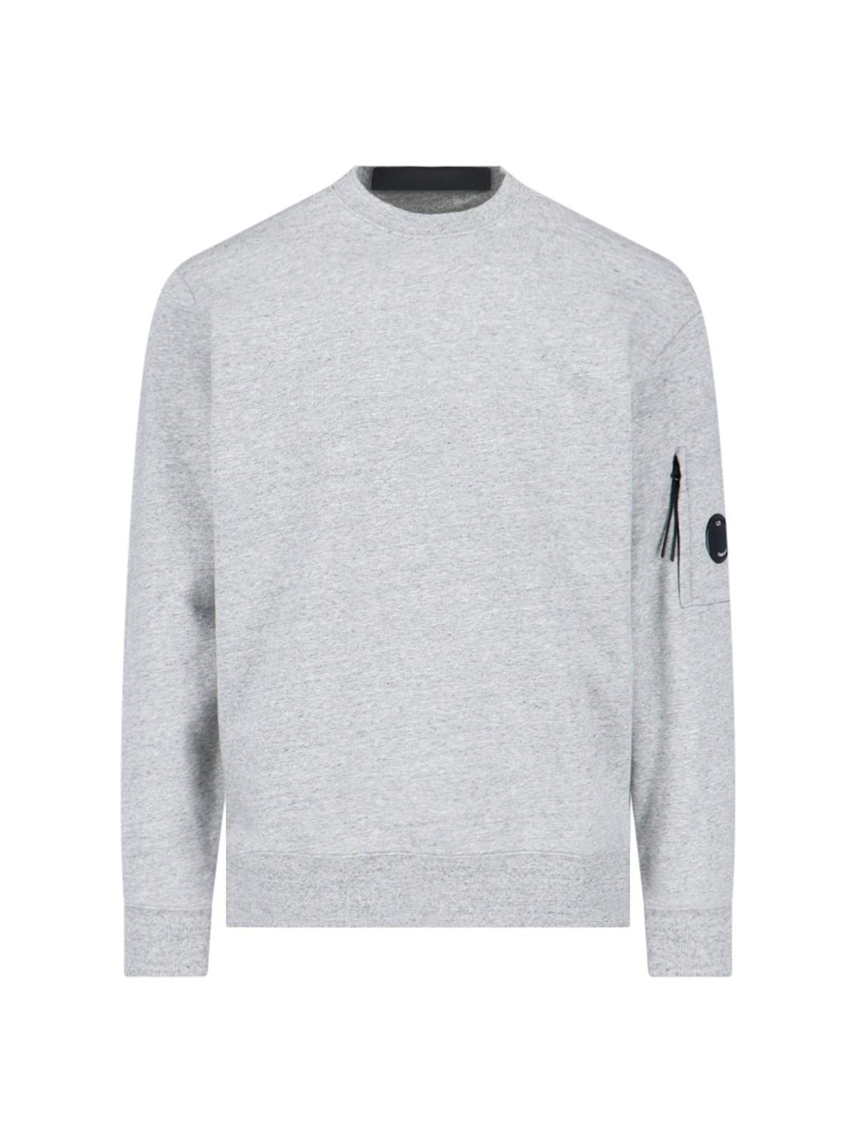 Shop C.p. Company Diagonal Raised Fleece Sweatshirt In Grigio