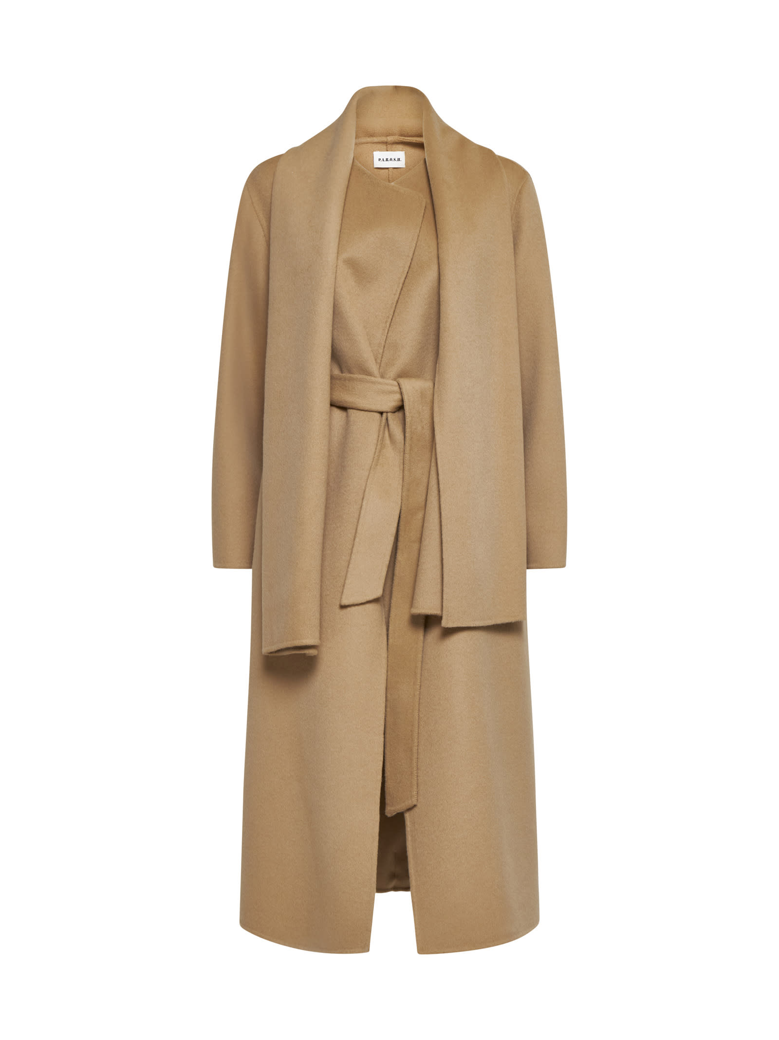 Shop P.a.r.o.s.h Coat In Beige