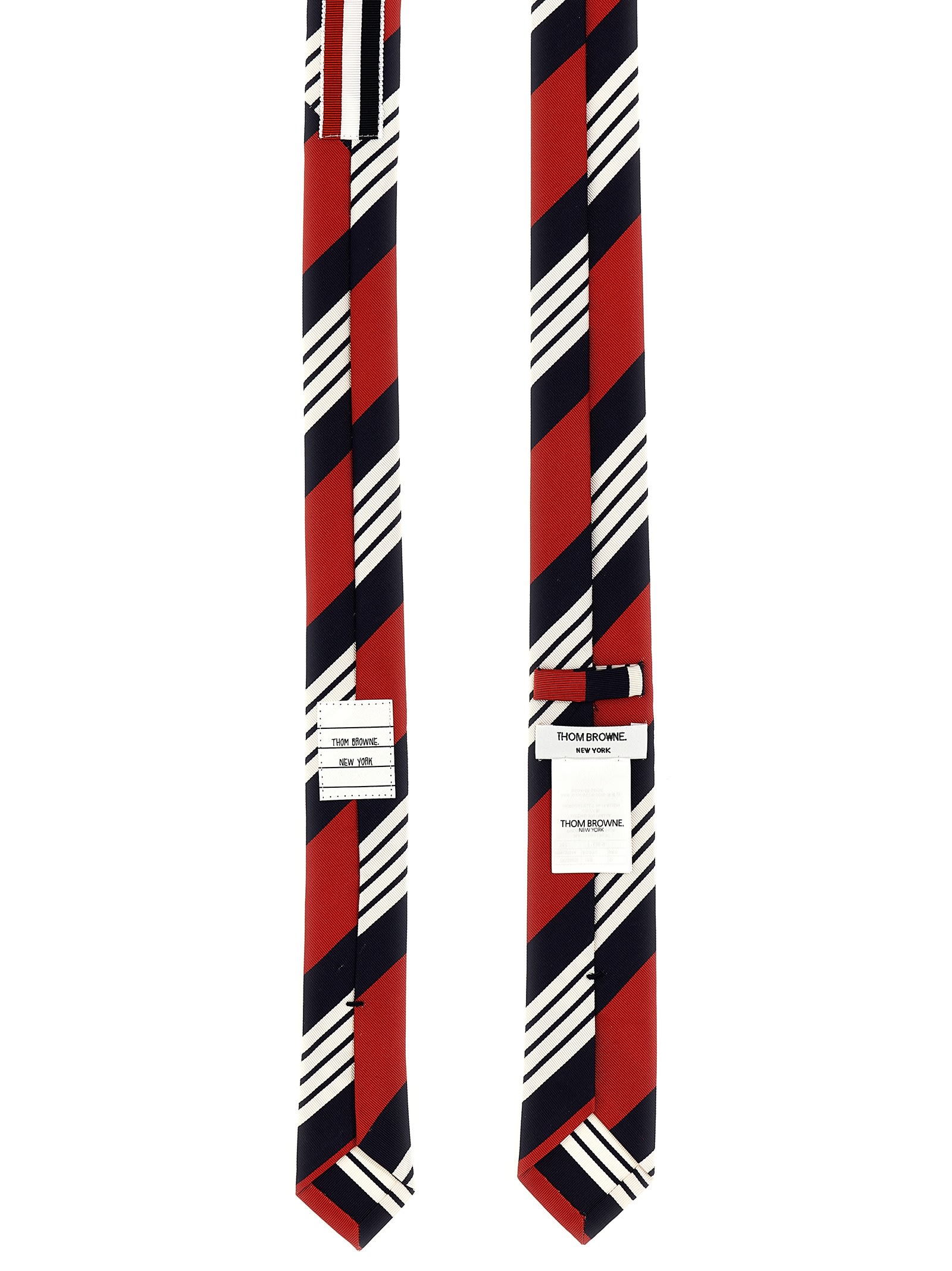 Shop Thom Browne 4bar Tie In Multicolor