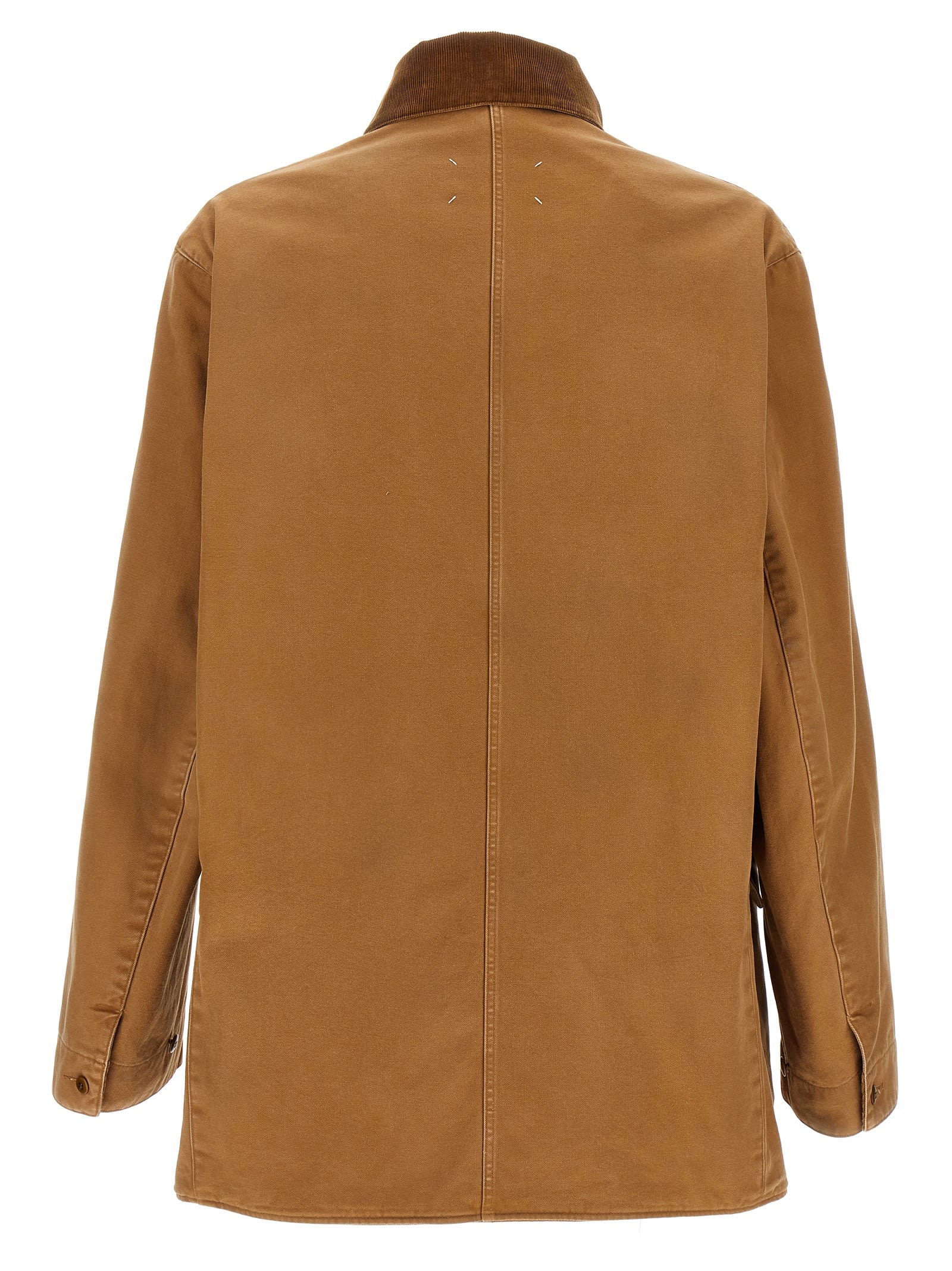 Shop Maison Margiela Canvas Jacket In Brown