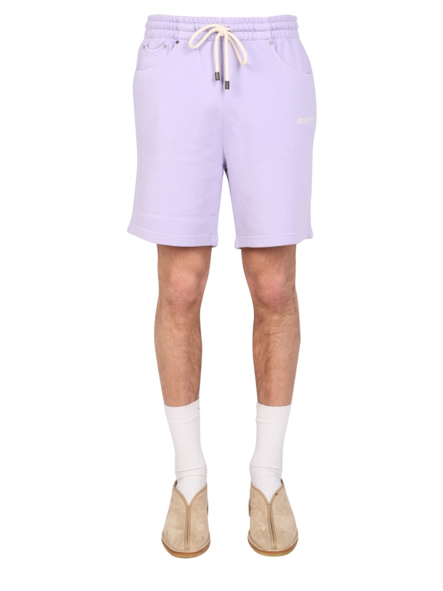 Shop Mouty Logo Embroidery Bermuda In Lilac