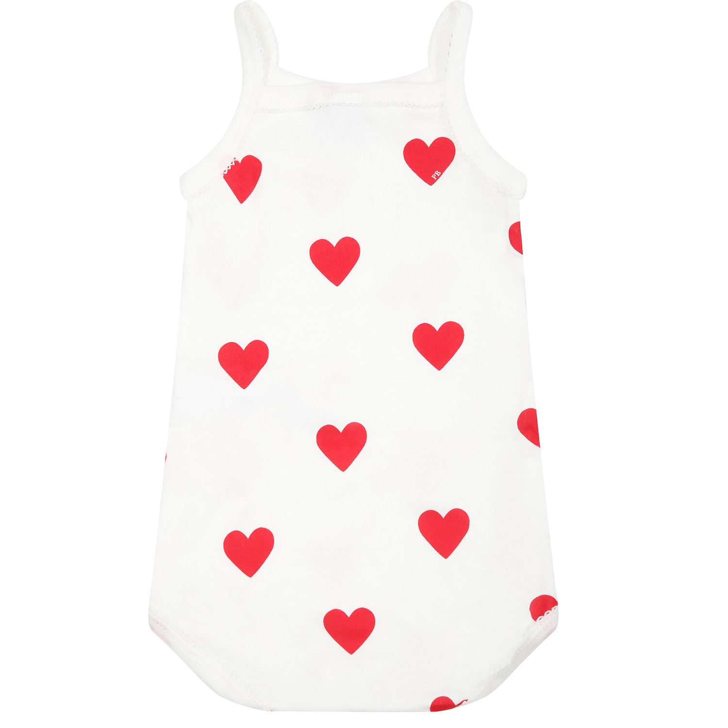 Shop Petit Bateau White Set For Baby Girl With Hearts