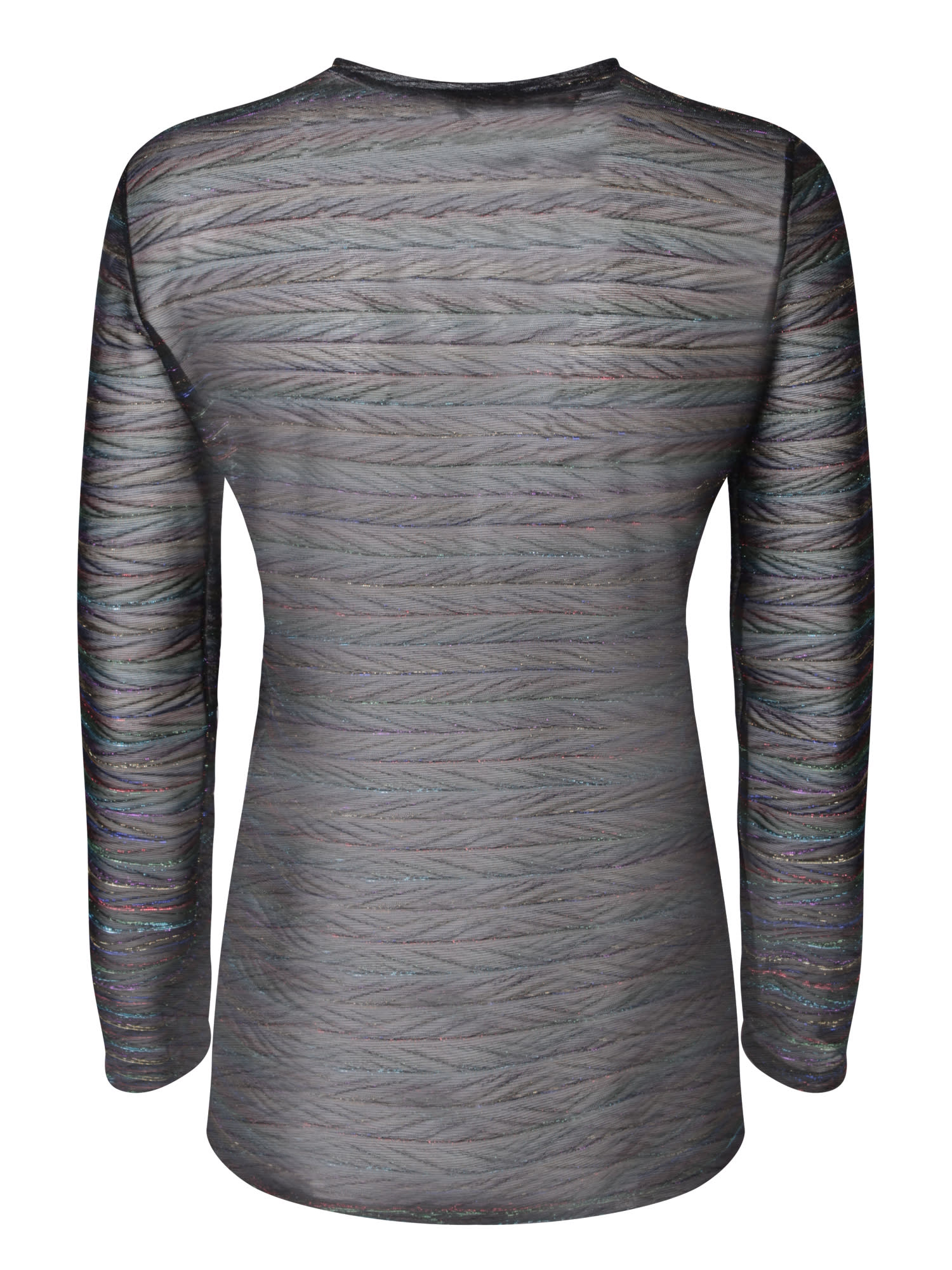 Shop Alessandro Enriquez Striped Metallic Black/multicolor Shirt