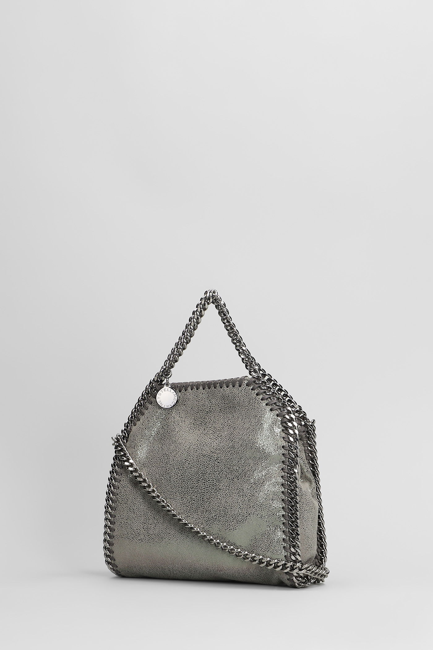 Stella Mccartney Falabella Micro Tote In Grey Polyester In Gray