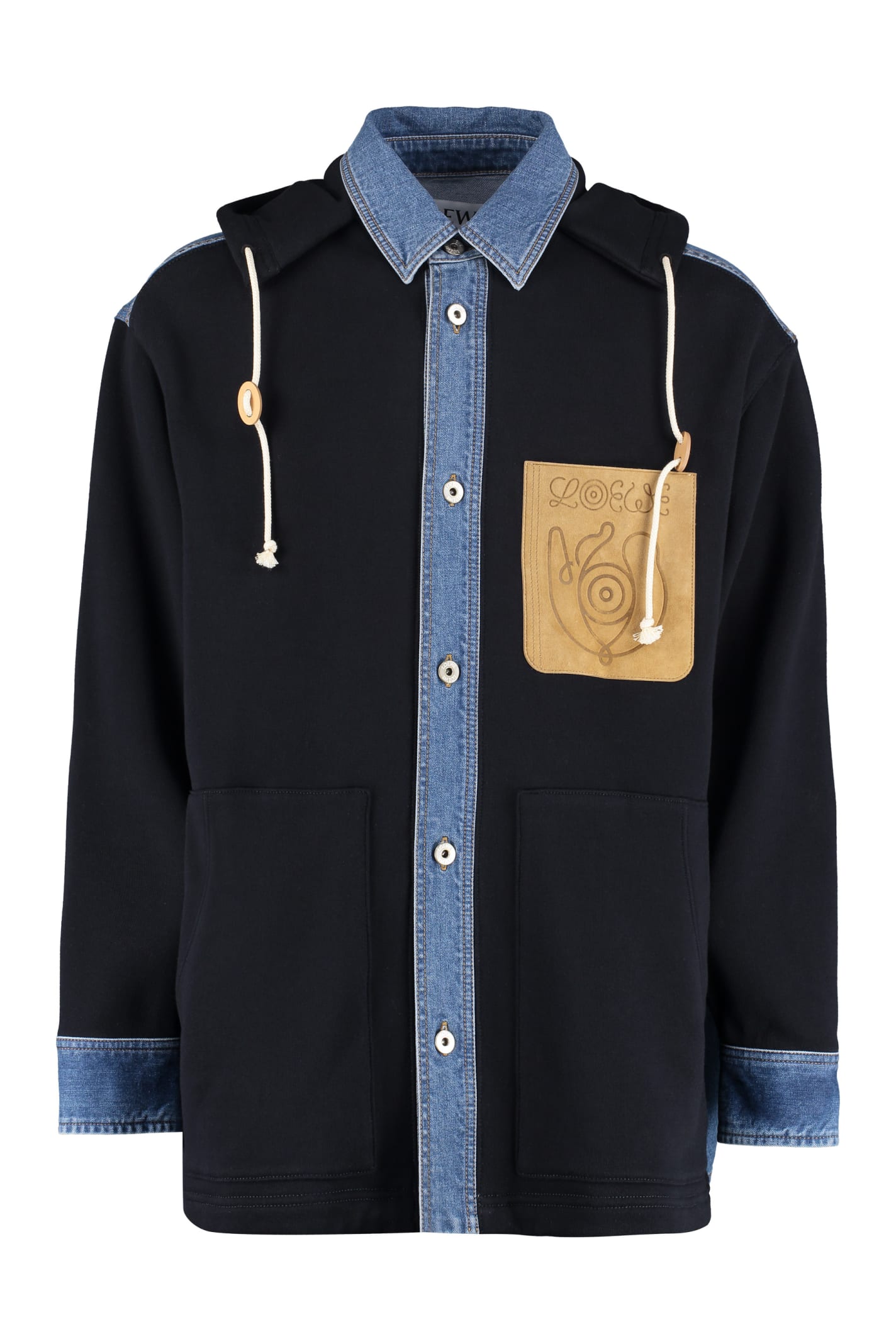 Loewe Embroidered Patches Denim Shirt