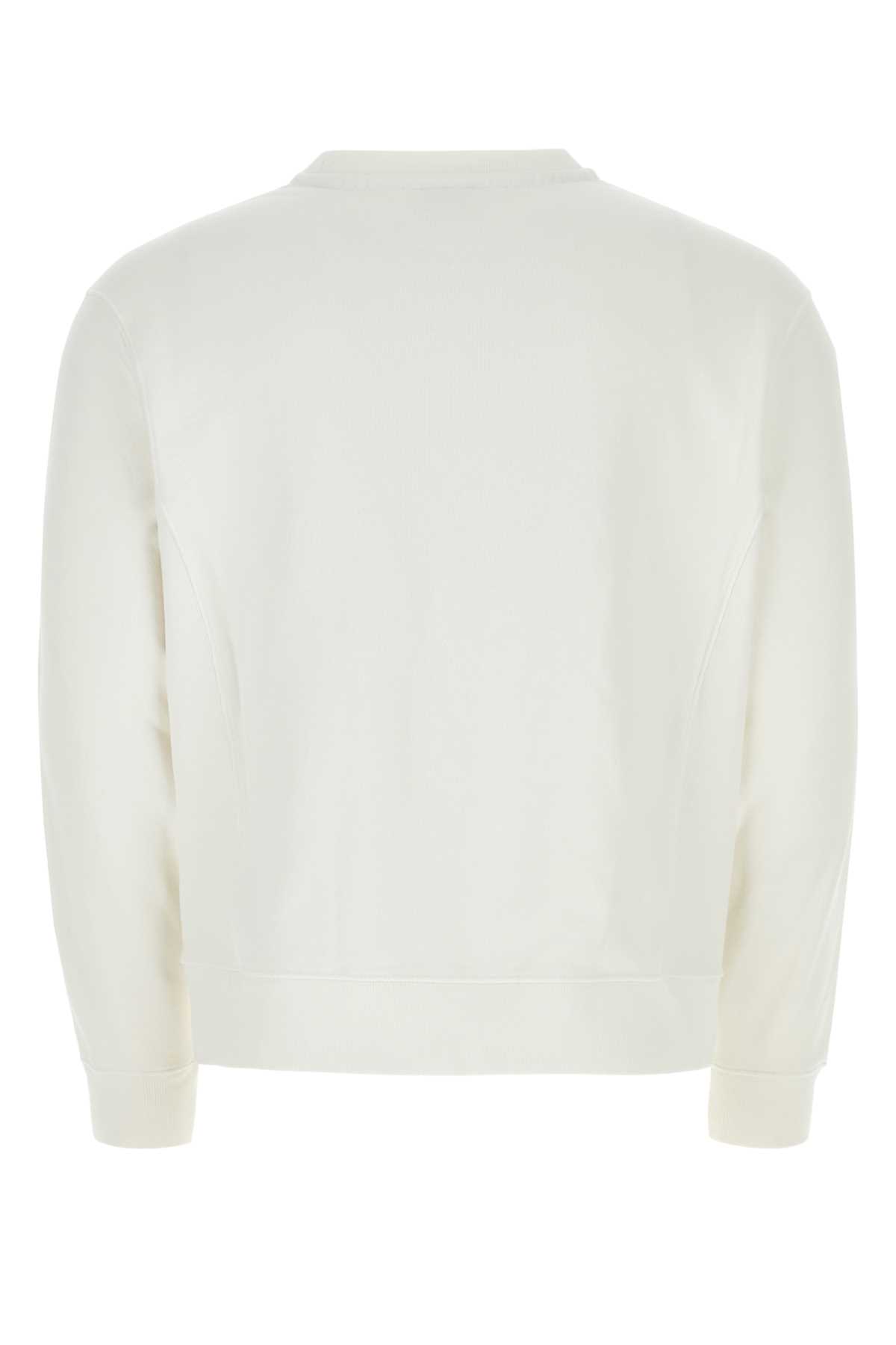 Shop Kenzo White Cotton Sweatshirt In Offwhite