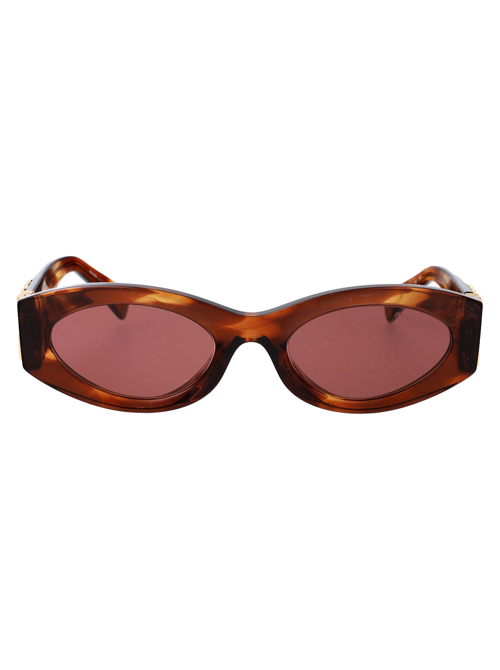 Shop Miu Miu 0mu 11ws Sunglasses In 11q08s Striped Tobacco