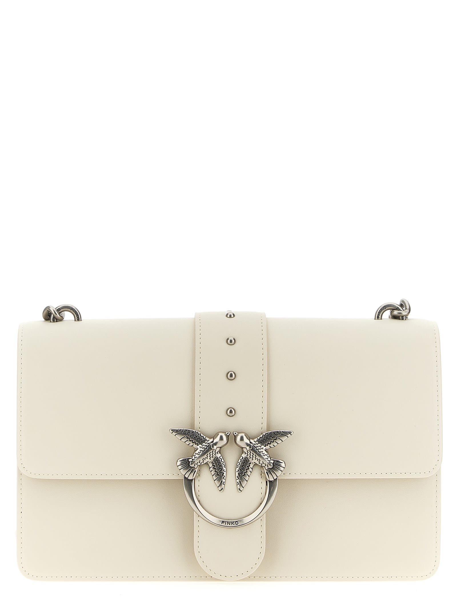 Shop Pinko Classic Love Bag Icon Crossbody Bag In White