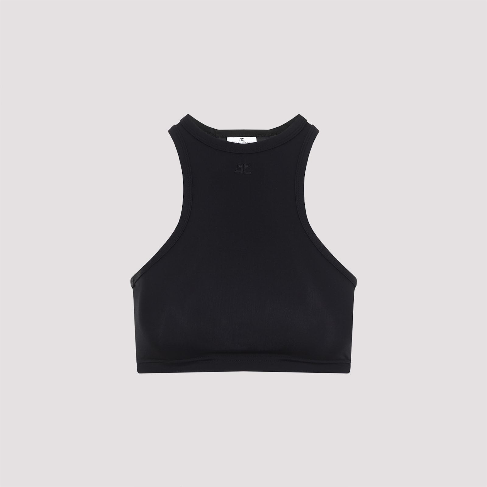 Courrèges Courregès Scuba Tech Jersey Bra In Black