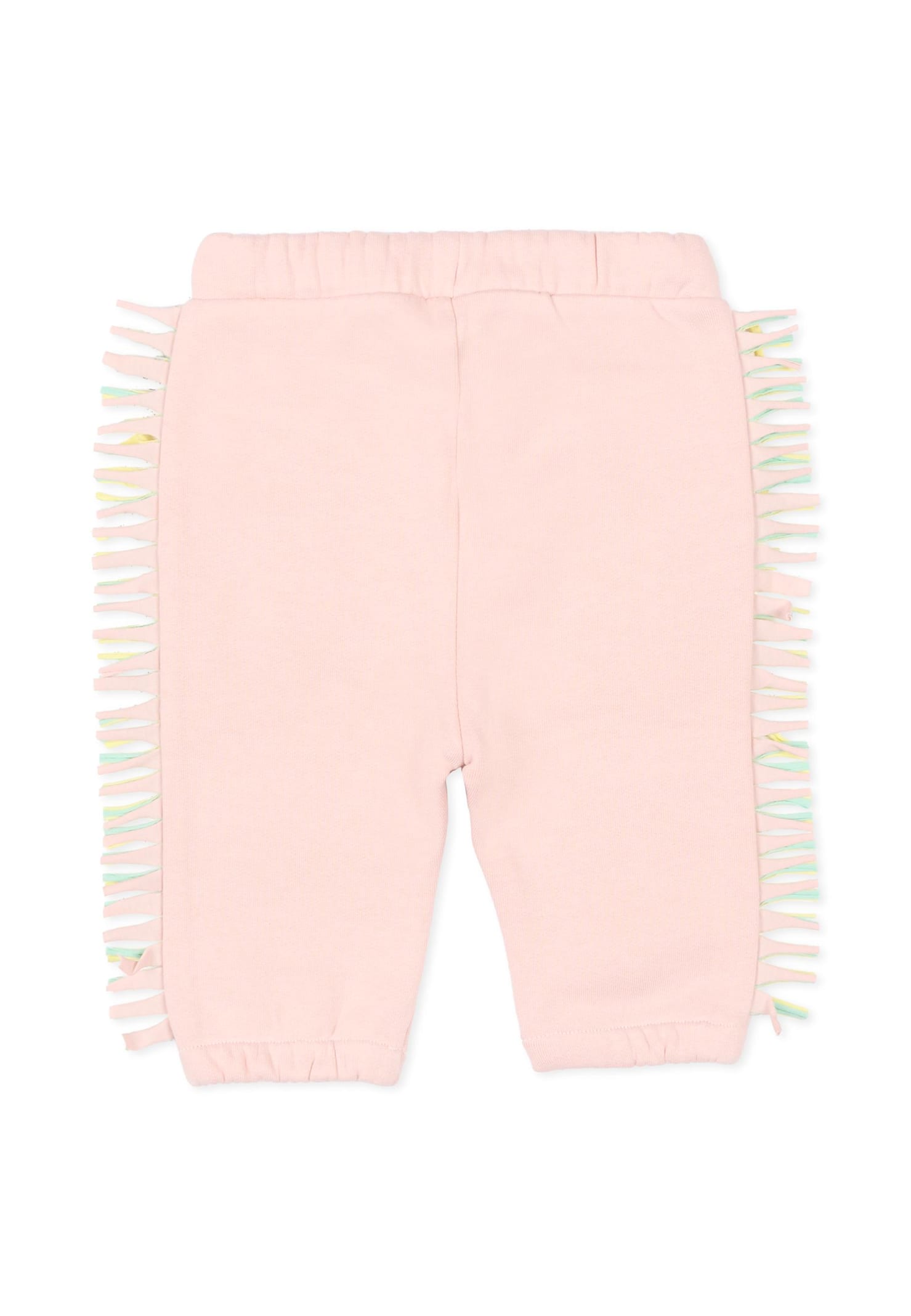 Stella Mccartney Pink Fringed Pants For Baby Girl In Pink