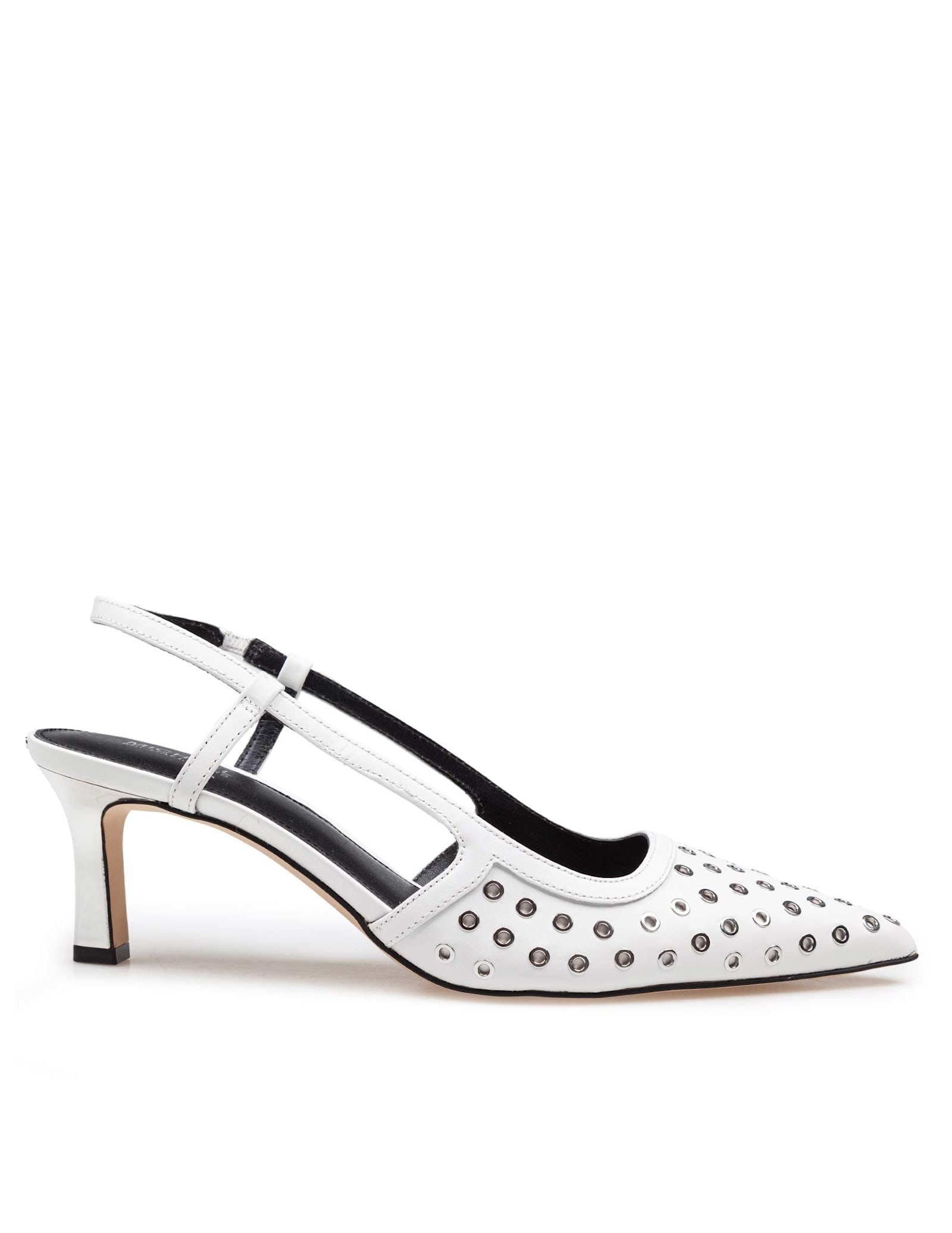 Michael Kors Alora Grommeted Leather Slingback Pump