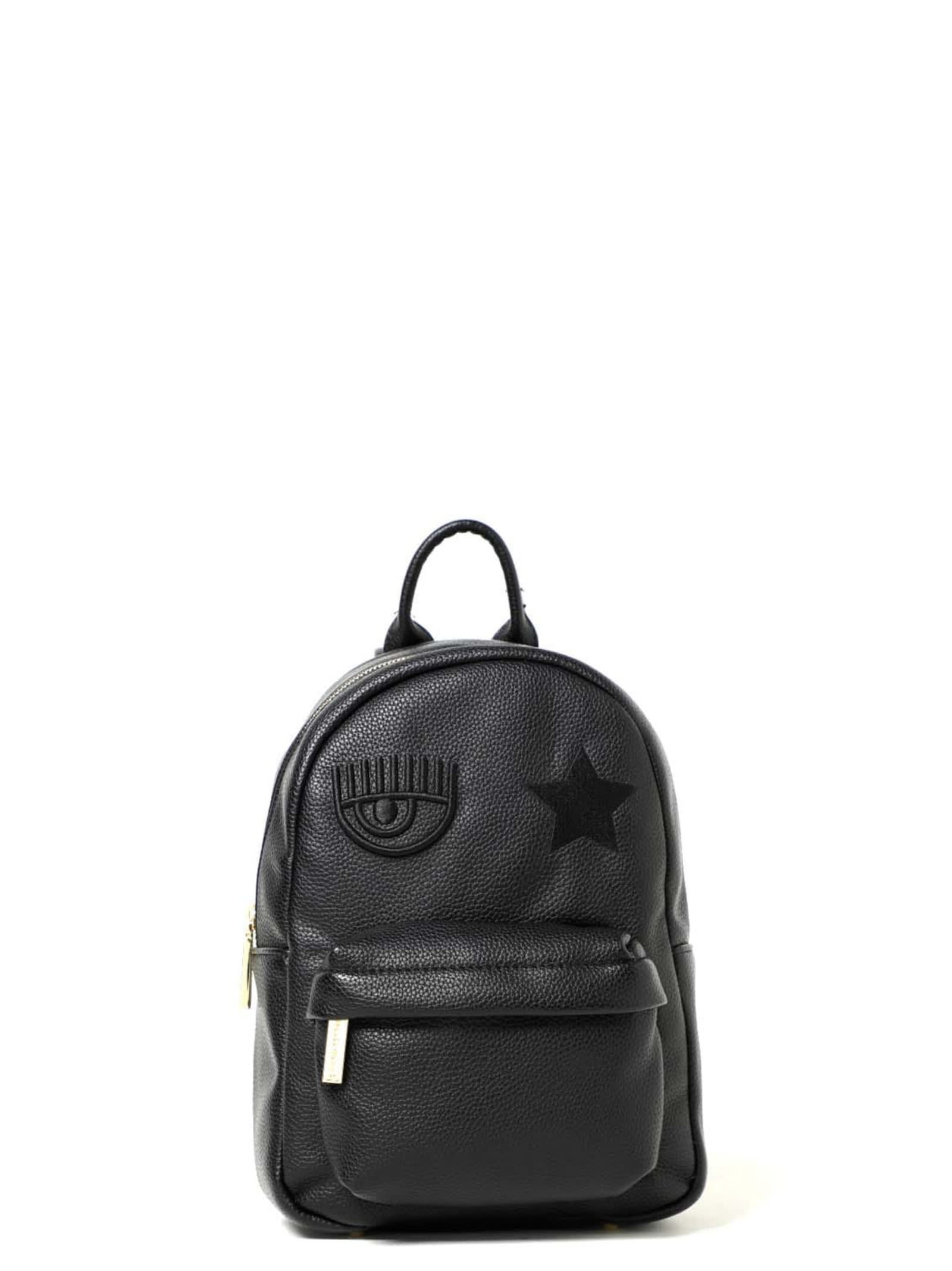 Chiara Ferragni Black Backpack