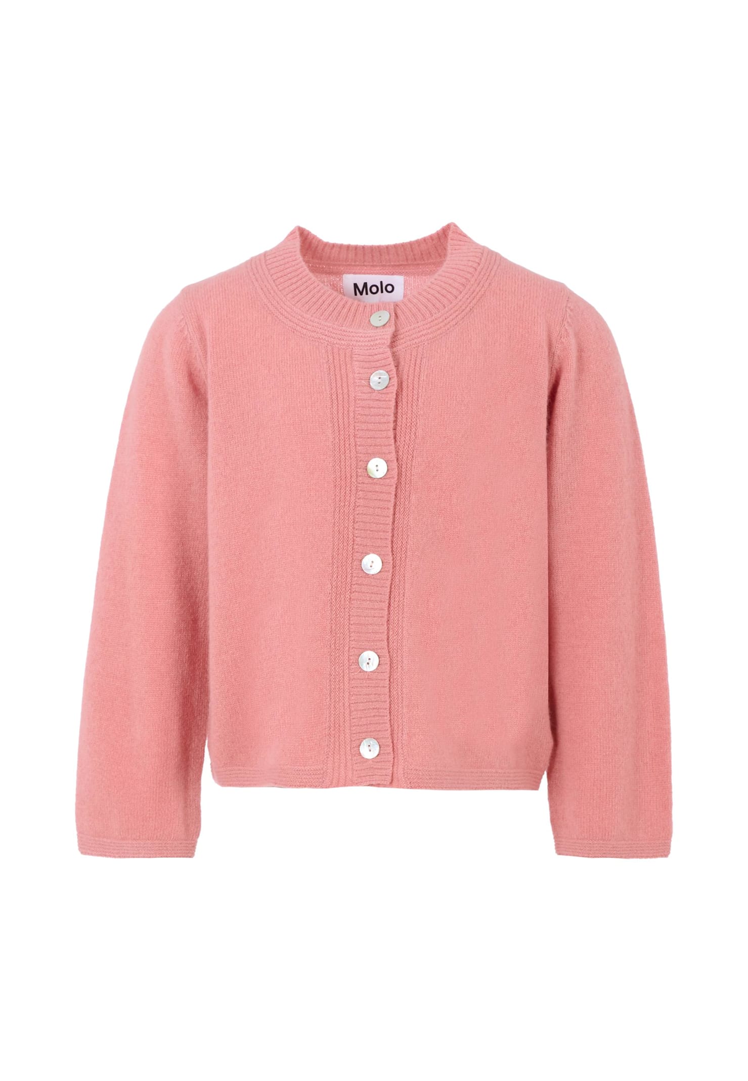 Molo Pink Cardigan For Girl In Pink