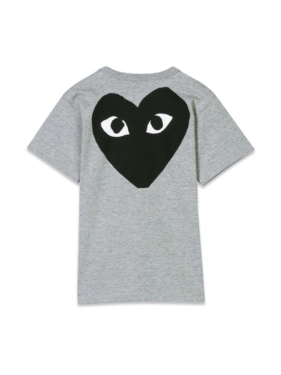 Shop Comme Des Garçons Play T-shirt Con Logo In Grey