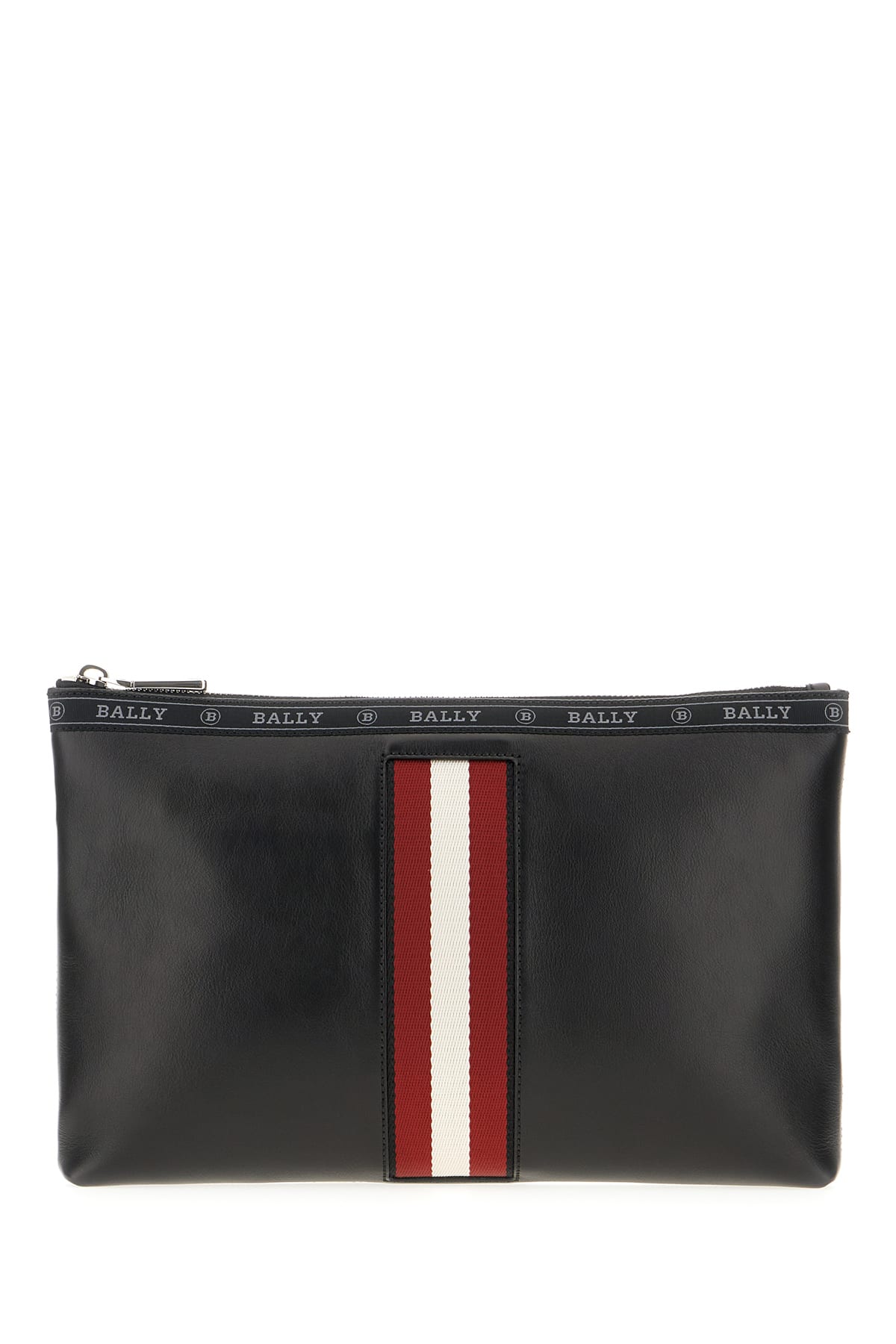 Bally Black Leather Hartland Pouch In F010